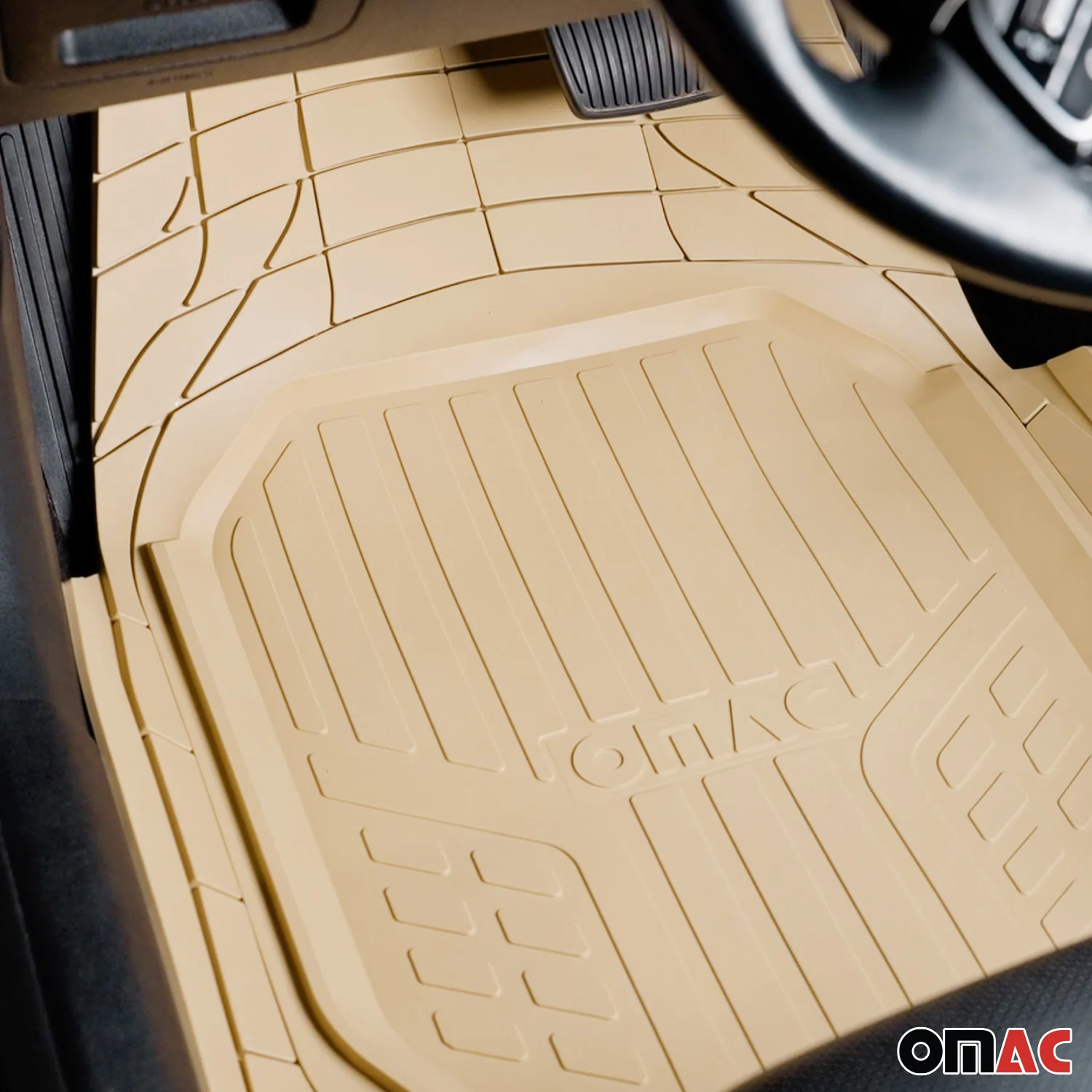 Ford Heavy Duty Trim to fit Floor Mats Liner Tan All Weather 4Pcs - Image 2