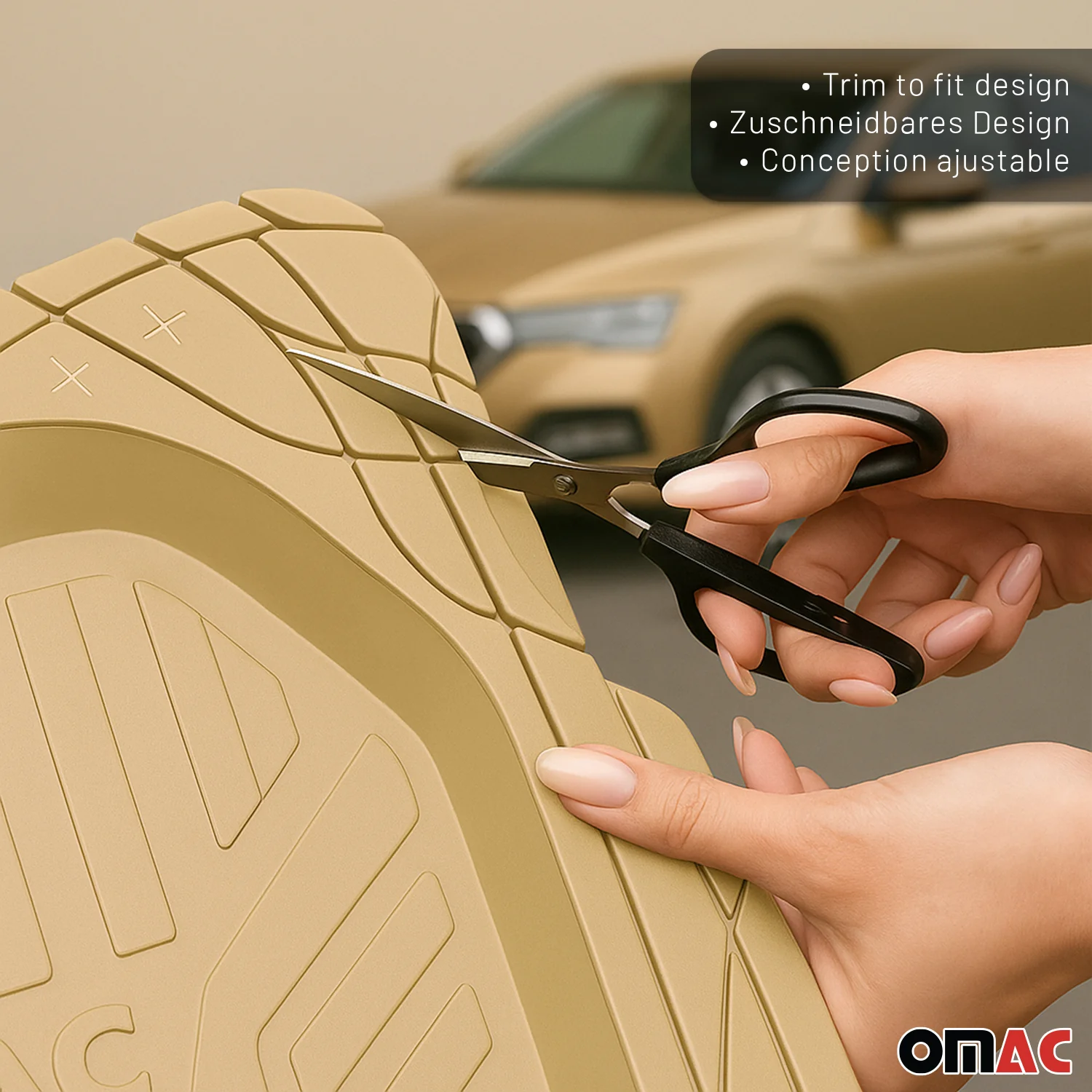GMC Heavy Duty Trim to fit Floor Mats Liner Tan All Weather 4Pcs - Image 5