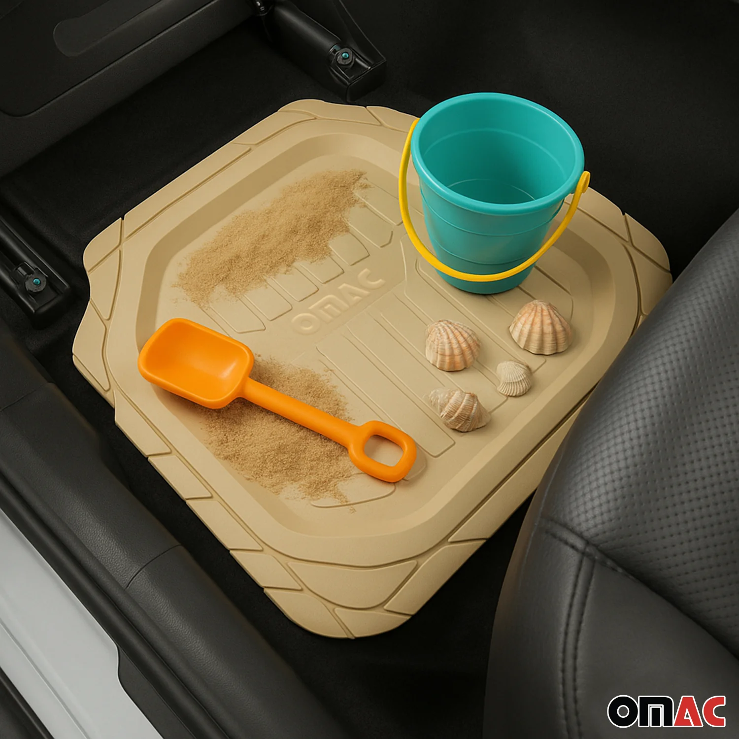 Toyota Camry Heavy Duty Trim to fit Floor Mats Liner Tan All Weather 4Pcs - Image 11