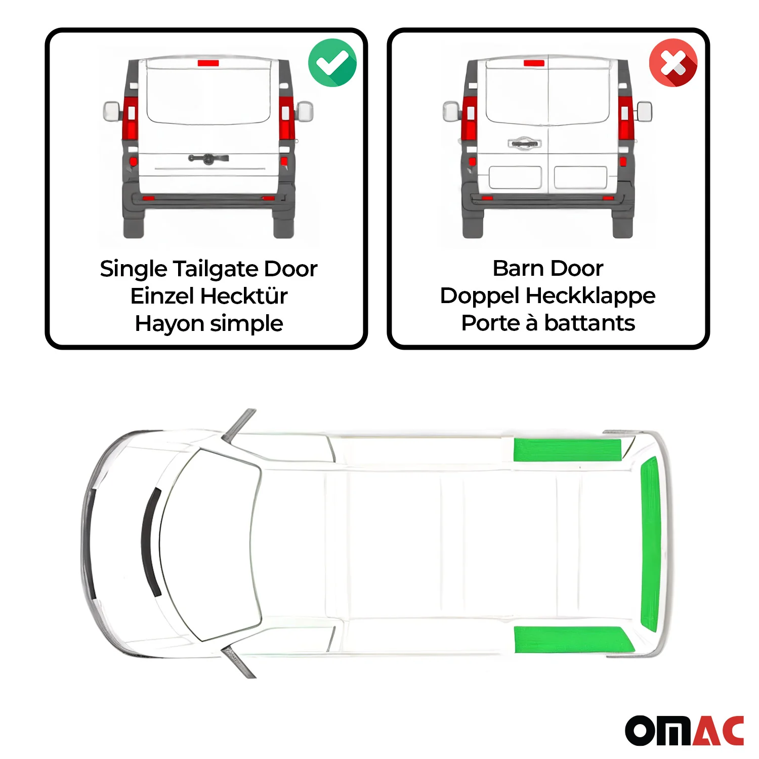 1992-2003 VW Eurovan Side Curtain Sliding Door 1x Rear Quarter L1 2x Barn Door - Image 4