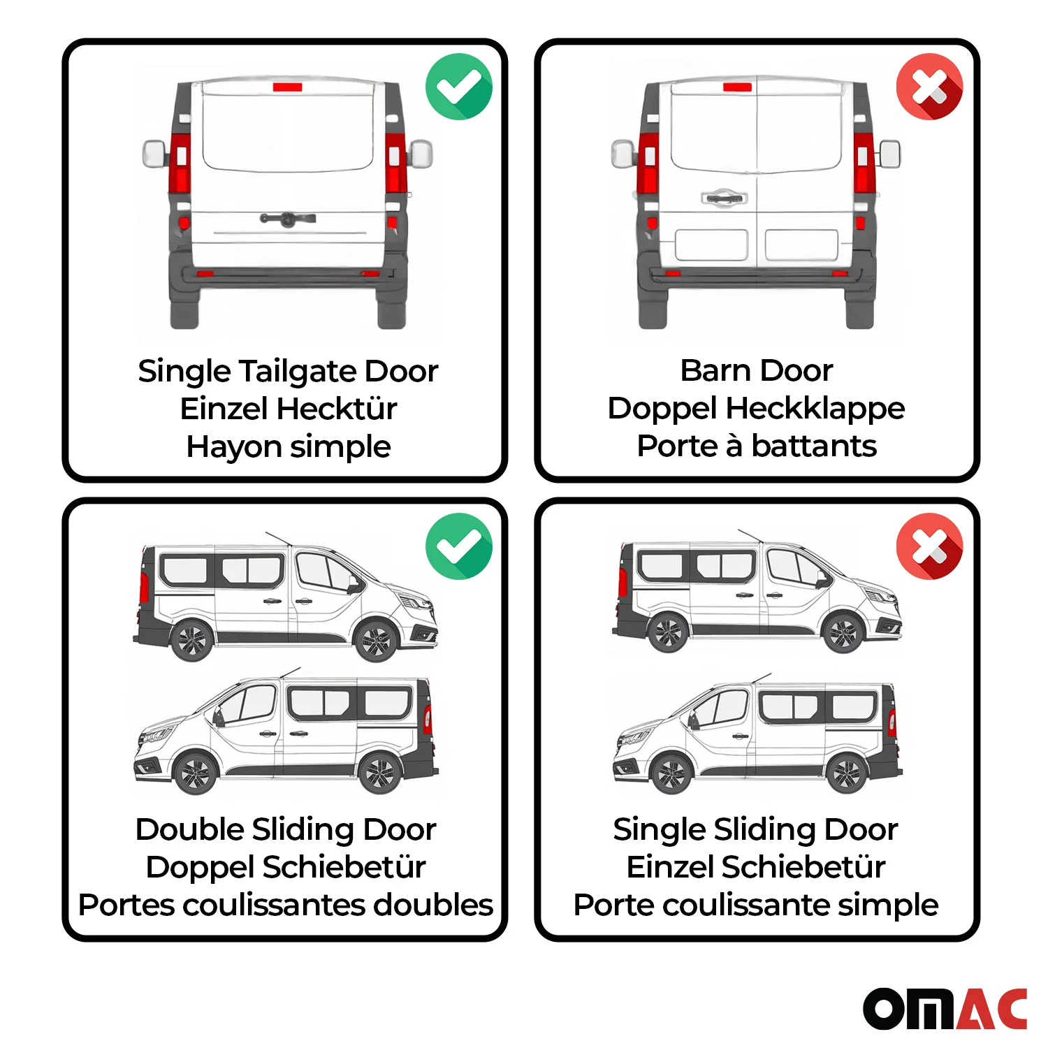1980-1991 VW Vanagon Side Curtain Sliding Door 2x Rear Quarter 2x Tailgate 1x - Image 4