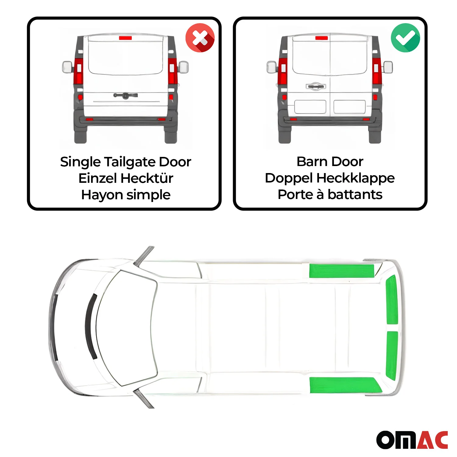 1992-2003 VW Eurovan Side Curtain Sliding Door 2x Rear Quarter L1 2x Barn Door - Image 4