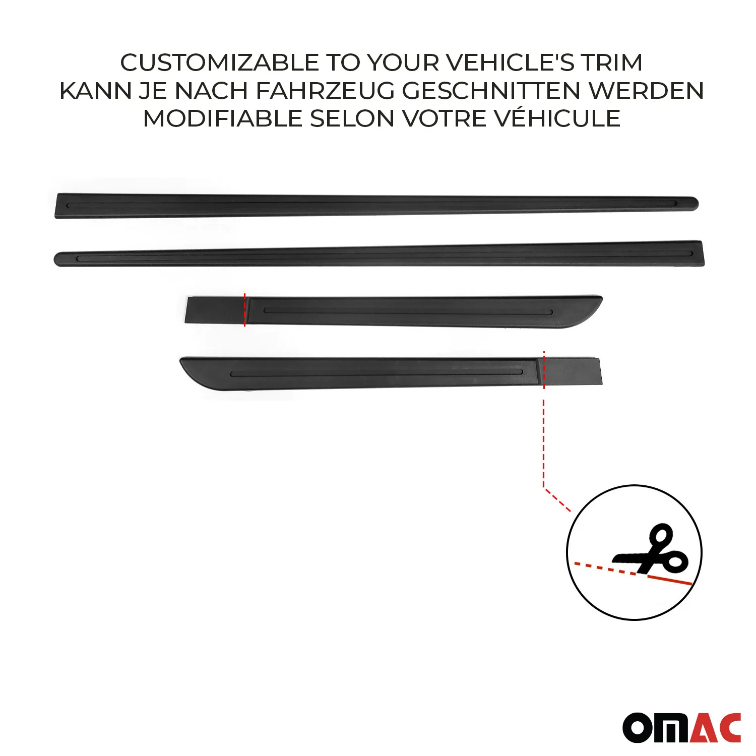 Mini Cooper Side Door Molding Trim Skirt Garnish Black 4 Pcs - Image 6