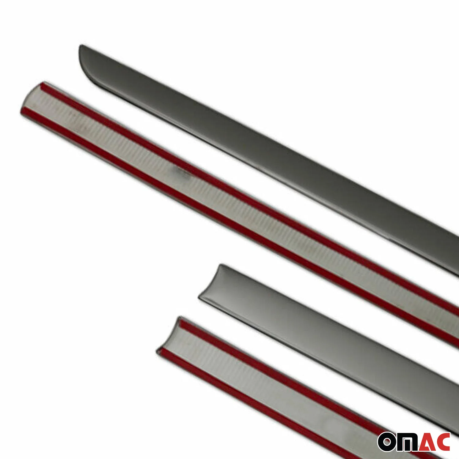 Mercedes Side Door Molding Trim Skirt Garnish Stainless Steel Dark 4Pcs - Image 10