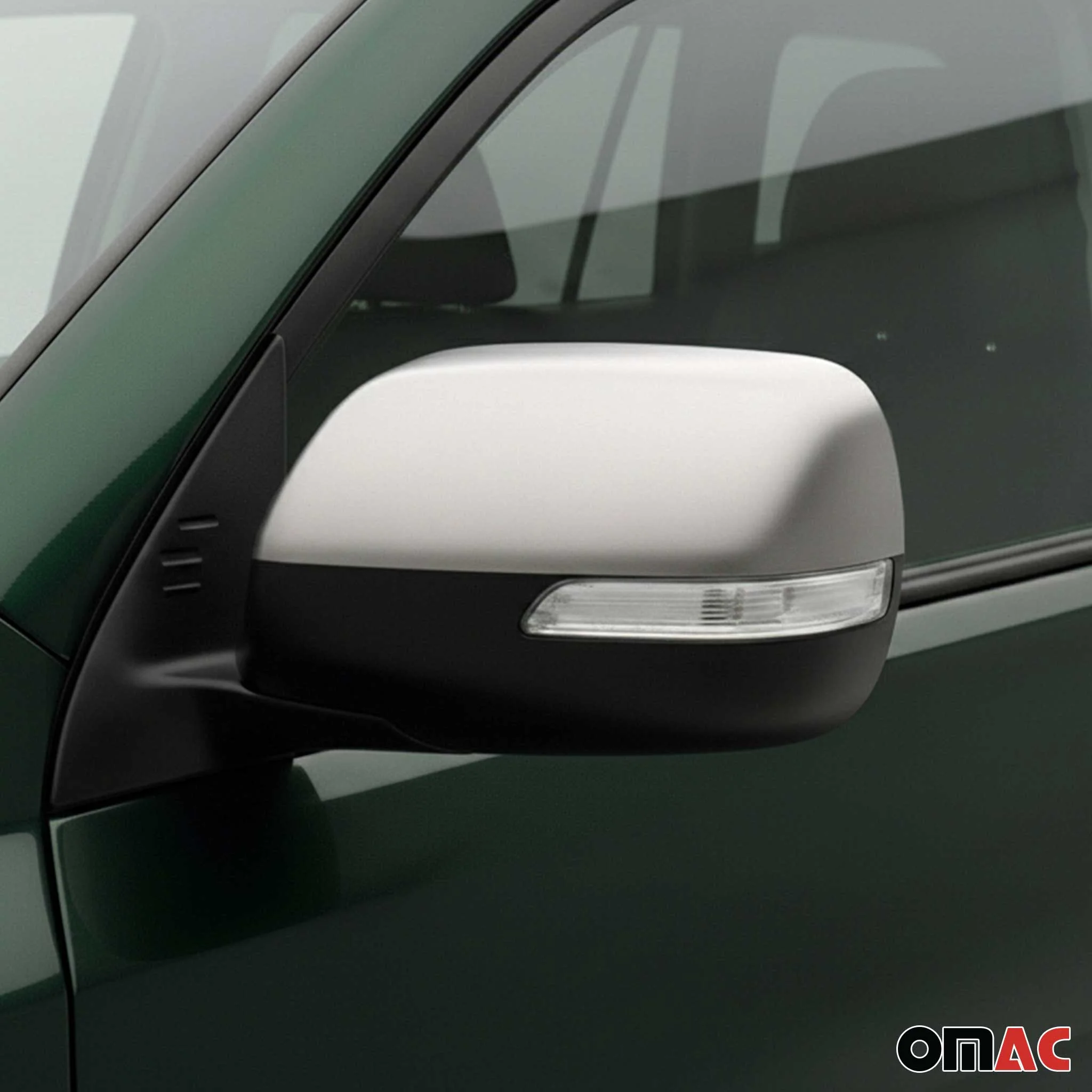 2010-2013 Lexus GX 460 Side Mirror Cover Caps Brushed Stainless Steel Silver 2 Pcs - Image 2