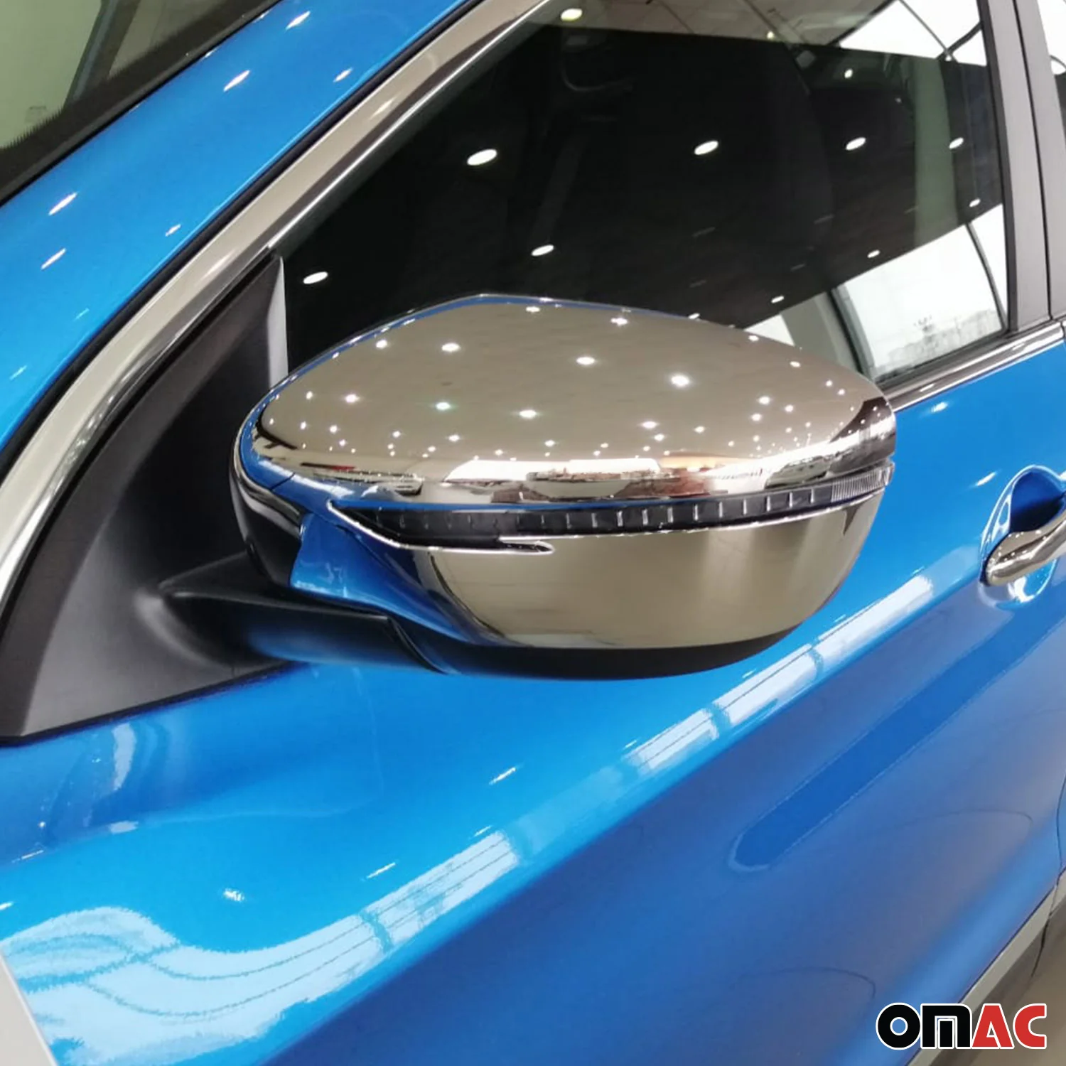 Side Mirror Cover Caps Fits Nissan Rogue 2014-2020 ABS Chrome Silver 2 Pcs - Image 6