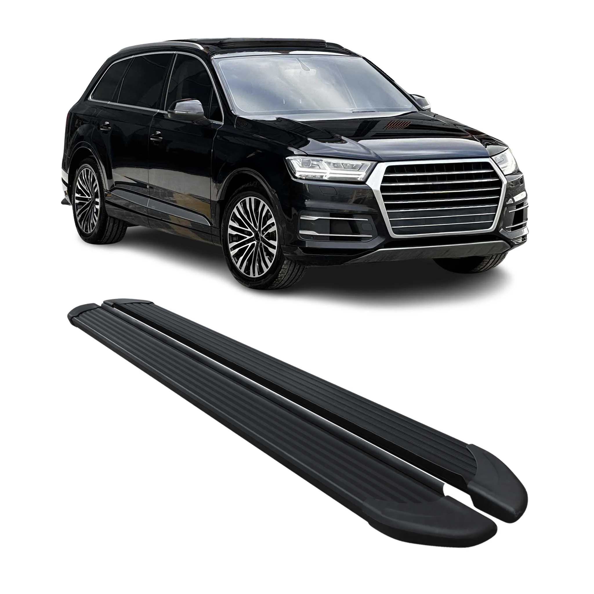 2017-2026 Audi Q7 Running Boards Side Steps Black