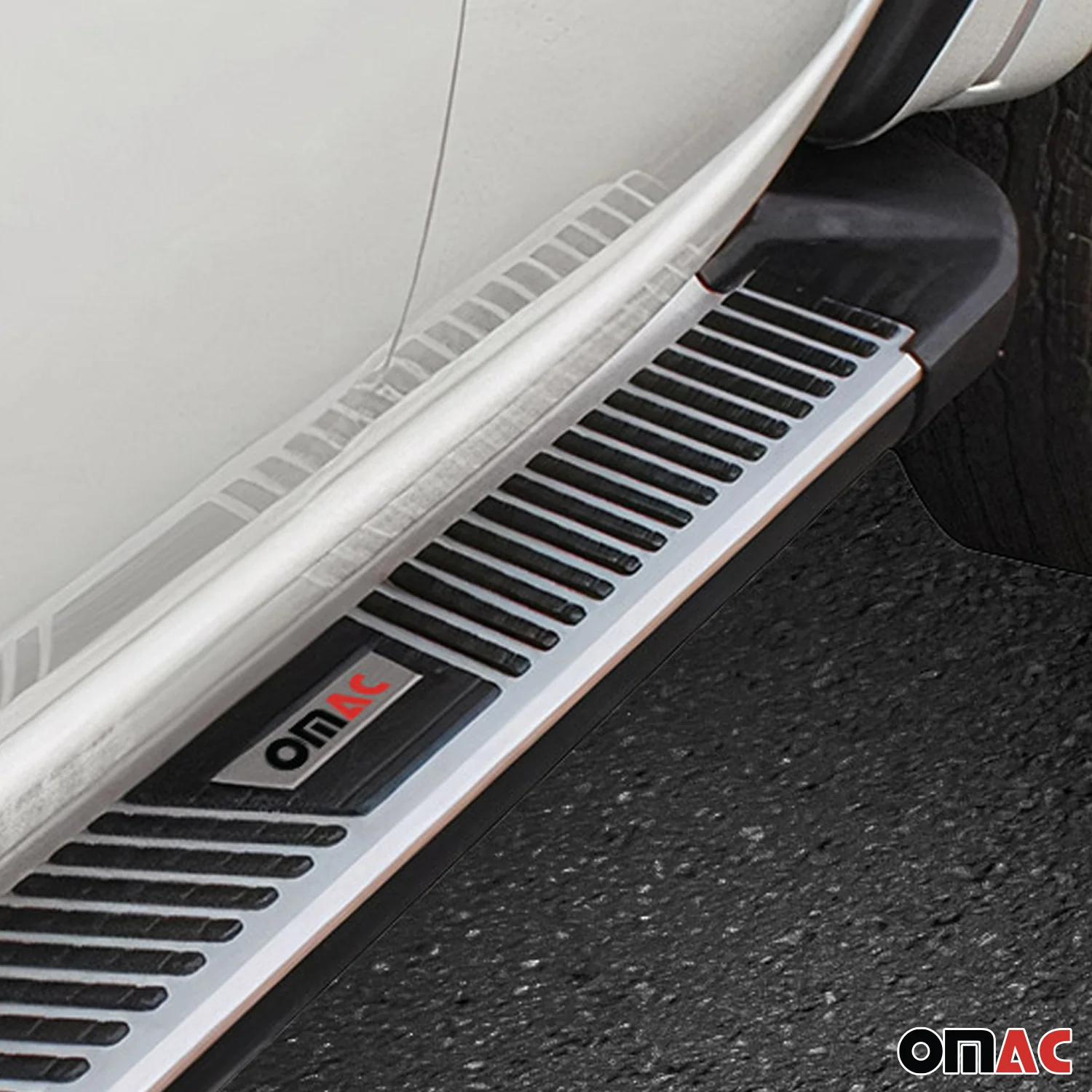 2020-2025 Kia Telluride 1.gen Side Step Nerf Bar Running Board Silver Black 2x - Image 5