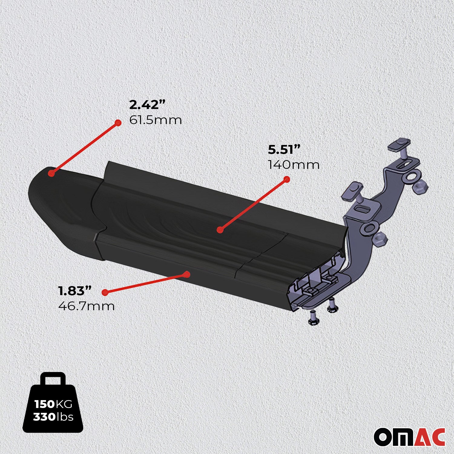 2020-2026 Toyota Highlander Nerf Bar Side Step Running Boards Alu 2x - Image 7