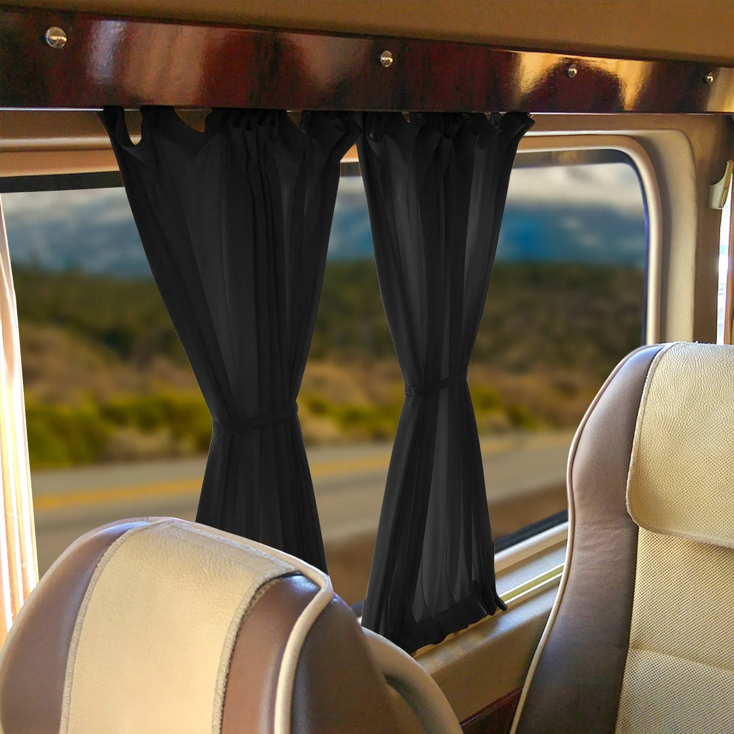 2016-2024 Mercedes Metris Side Window Curtain Sunshade UV Block Black 10x - Image 7