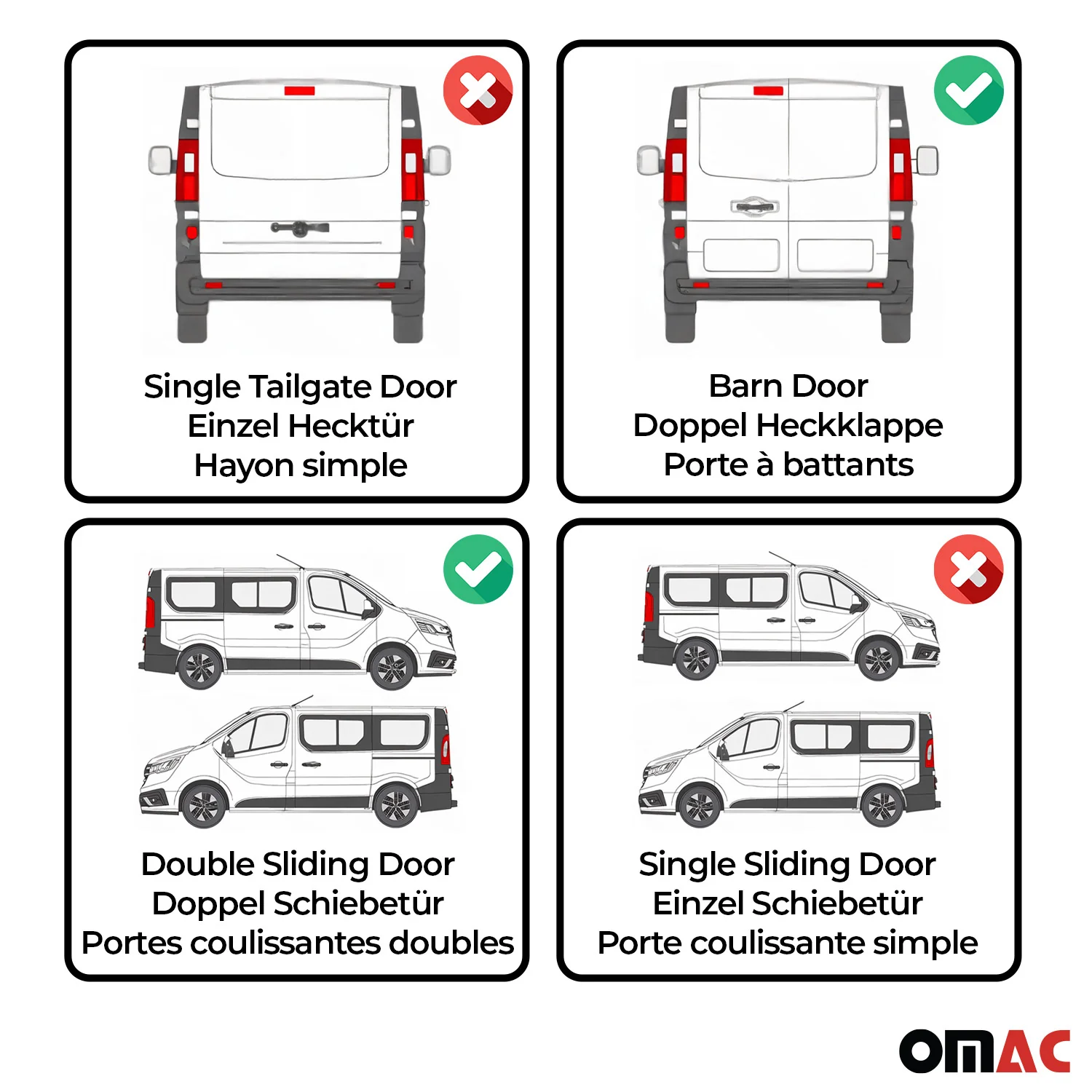 1992-2003 VW Eurovan Side Window Curtain Sunshade Sliding Door 2x Tailgate 1x - Image 4