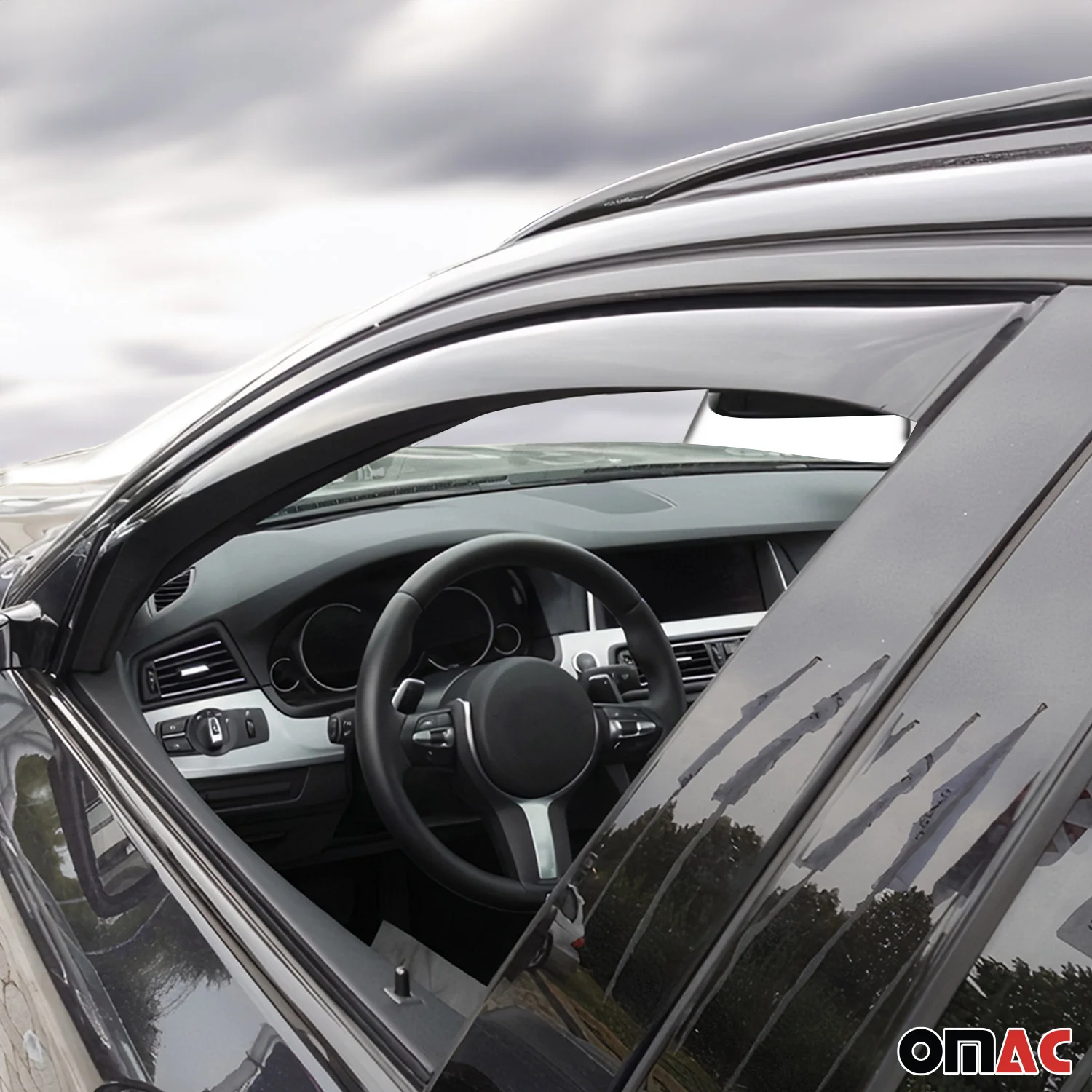 1989-1995 BMW 5 Series M5 E34 Sedan & Touring Window Visor Vent Rain Deflector 2Pcs Smoke - Image 10