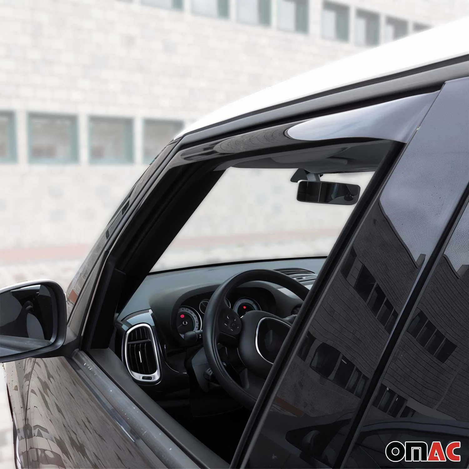 2014-2020 Fiat 500L Window Visor Vent Rain Deflector 2Pcs Smoke - Image 6