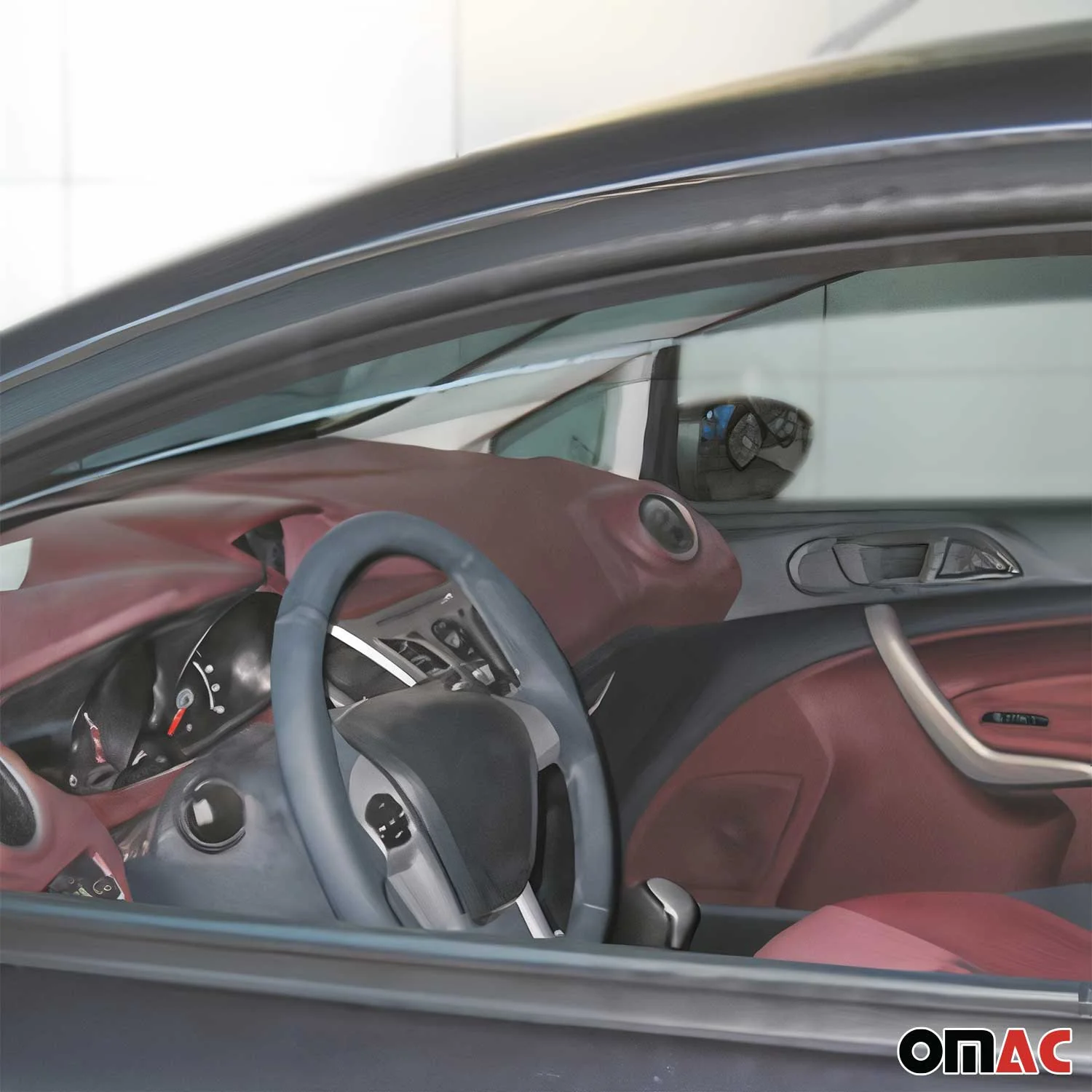 2011-2019 Ford Fiesta Window Visor Vent Rain Deflector 2Pcs Smoke - Image 6