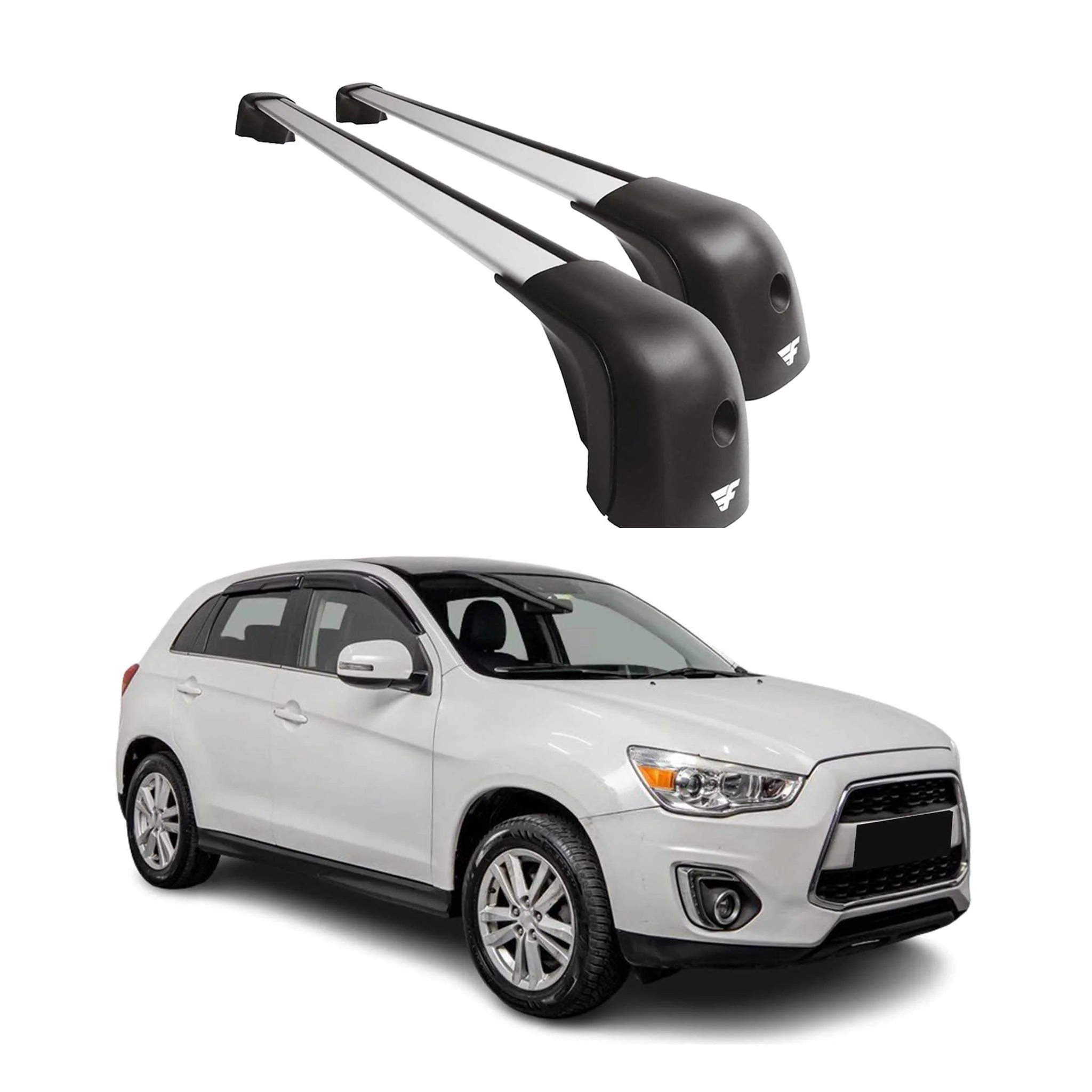 2011-2023 Mitsubishi Outlander Sport Roof Rack Cross Bars Silver