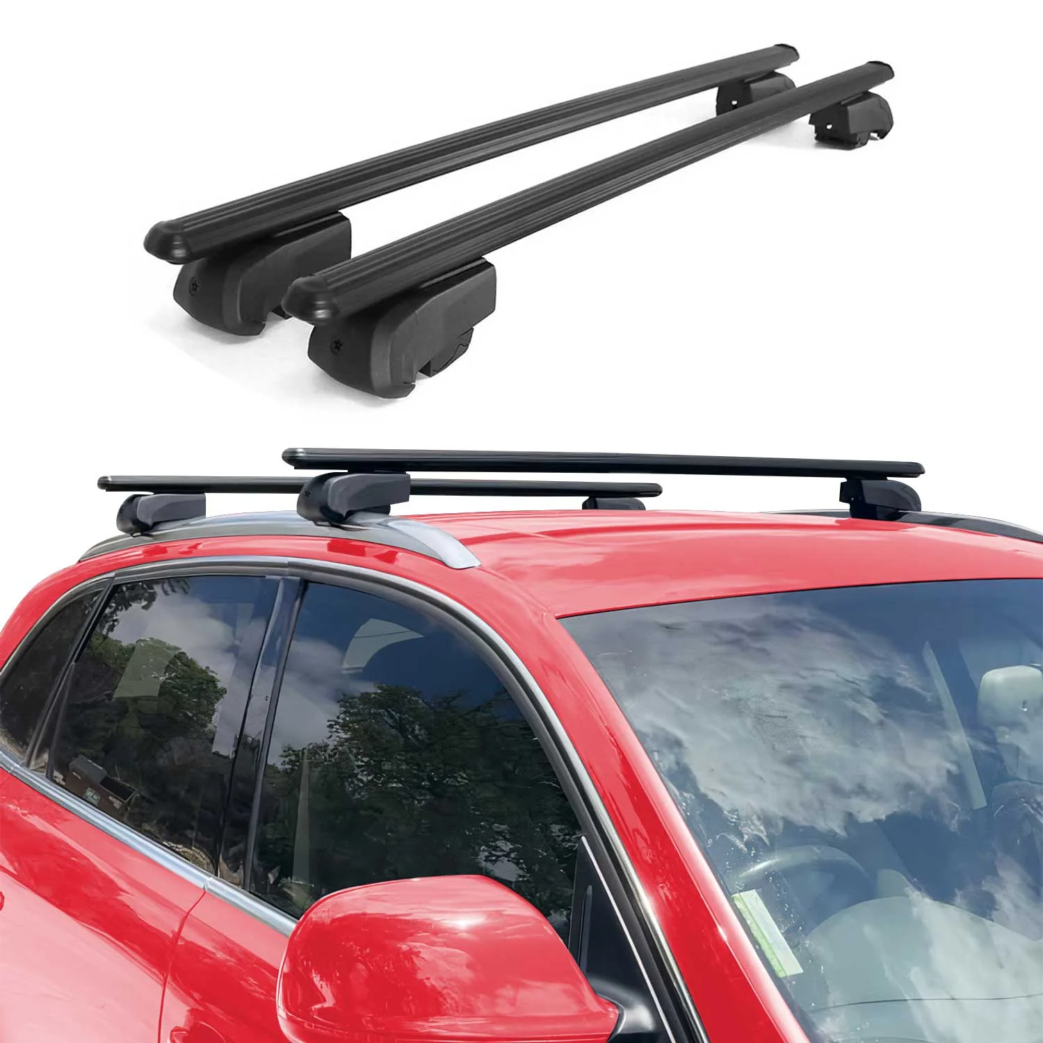 2015-2026 Porsche Macan 1.gen Roof Rack Cross Bars Black - Image 2
