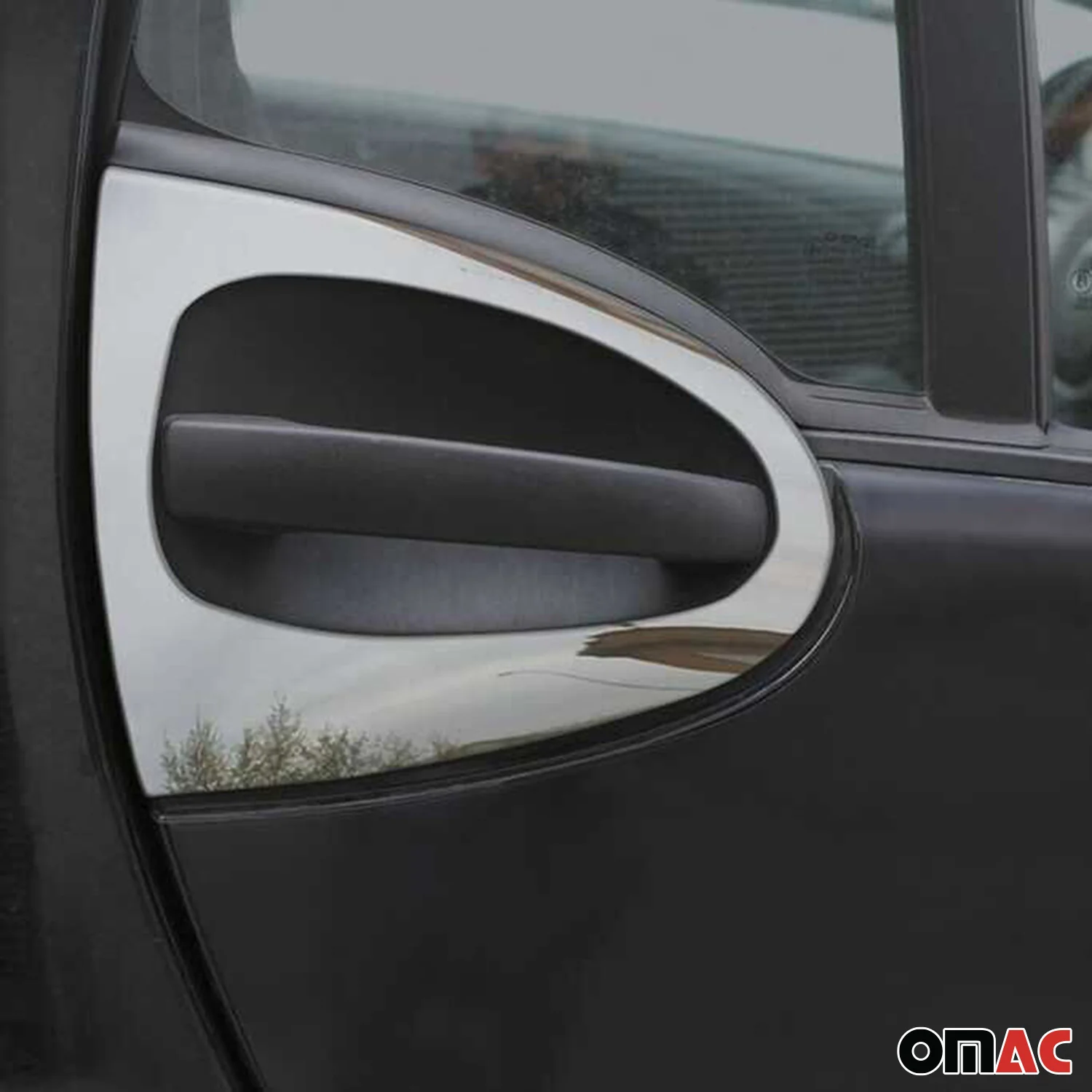 2007-2015 Smart ForTwo Car Door Handle Cover Protector Stainless Steel Chrome 2 Pcs - Image 2