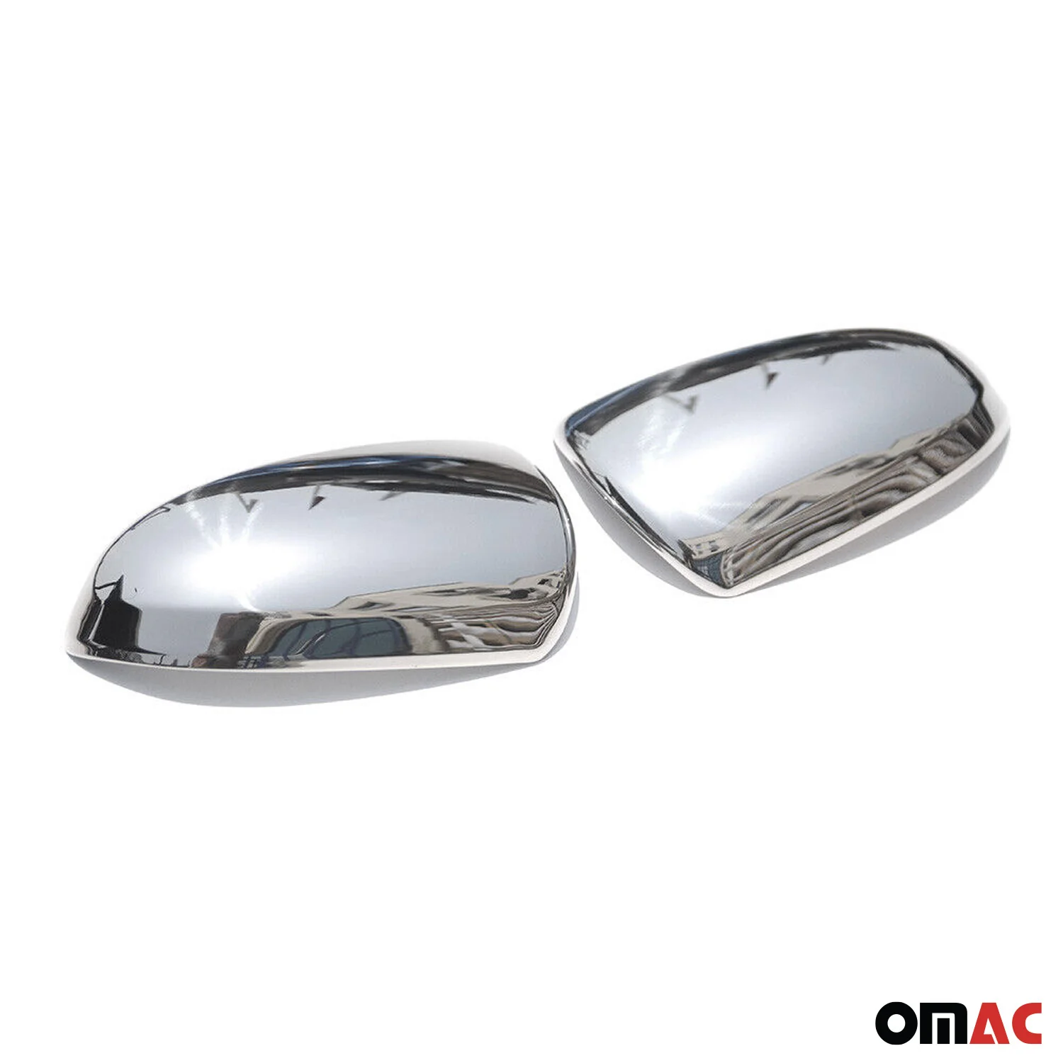 2007-2015 Smart ForTwo Side Mirror Cover Caps Stainless Steel Silver 2 Pcs - Image 7