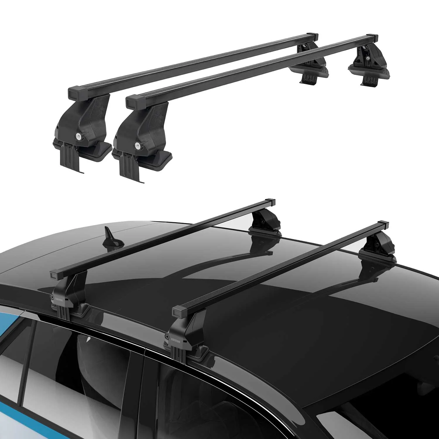 2012-2015 Chevrolet Sonic Hatchback Roof Rack Cross Bars Black - Image 2