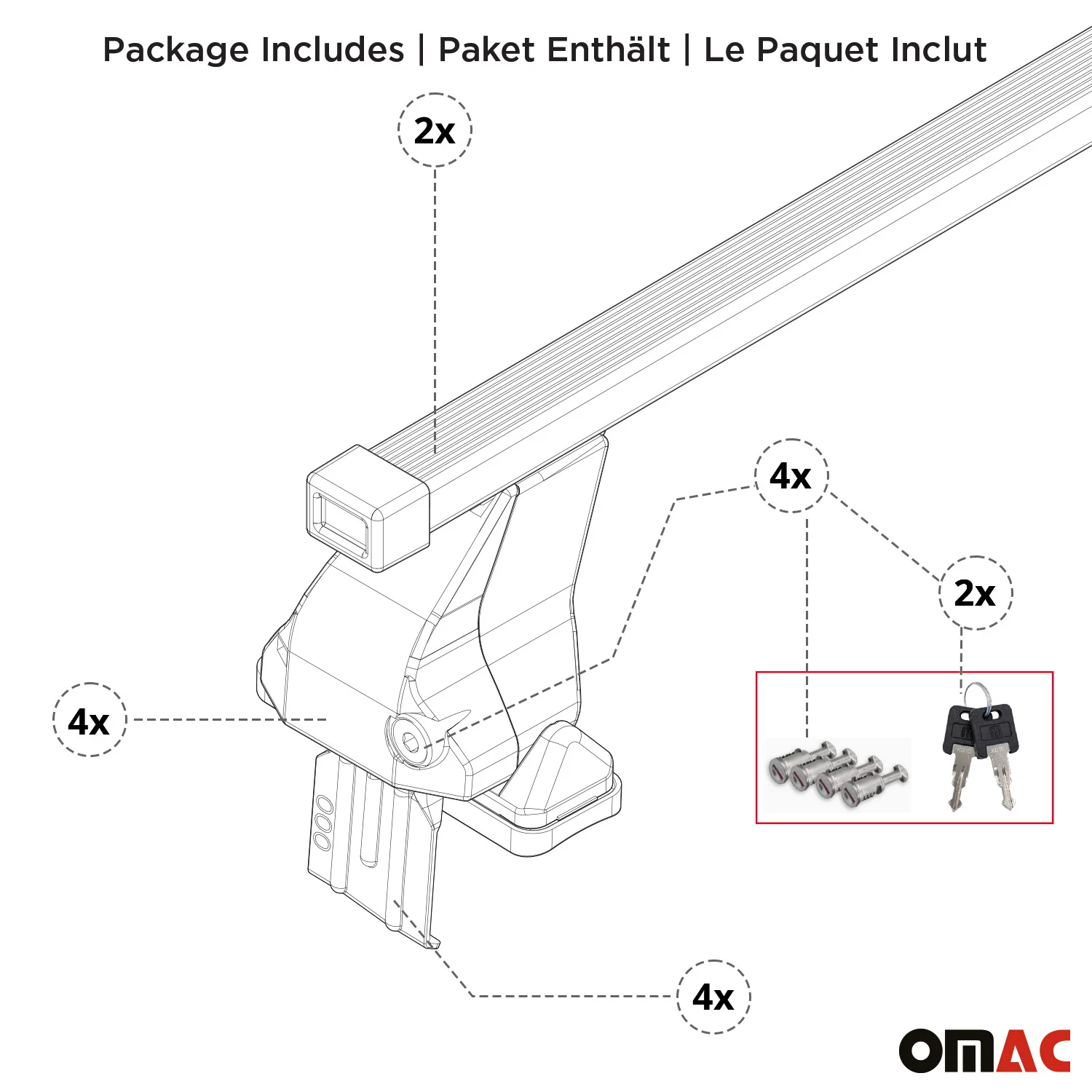 2014-2019 Ford Fiesta Hatchback Roof Rack Cross Bars Black - Image 8