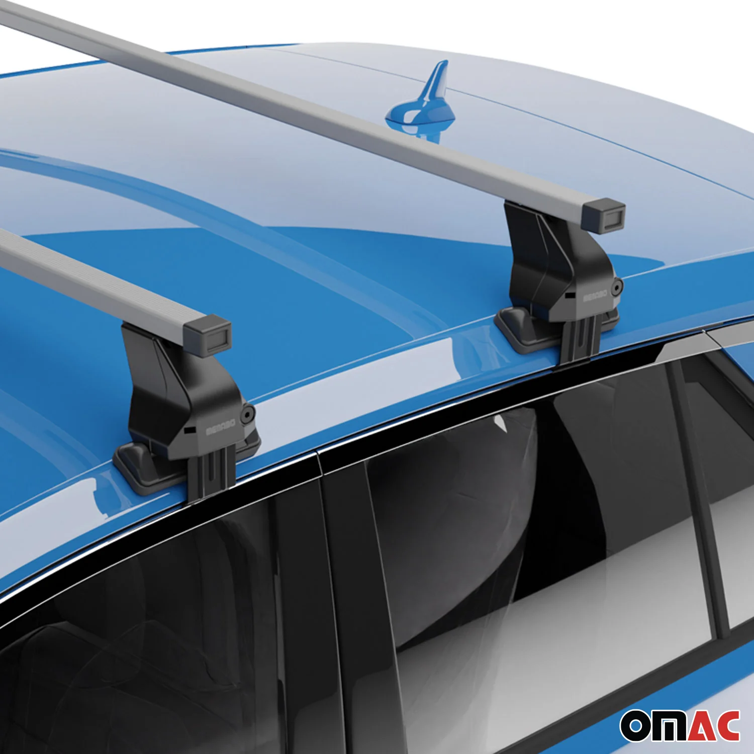 2014-2018 Kia Forte Sedan Roof Rack Cross Bars Silver - Image 6