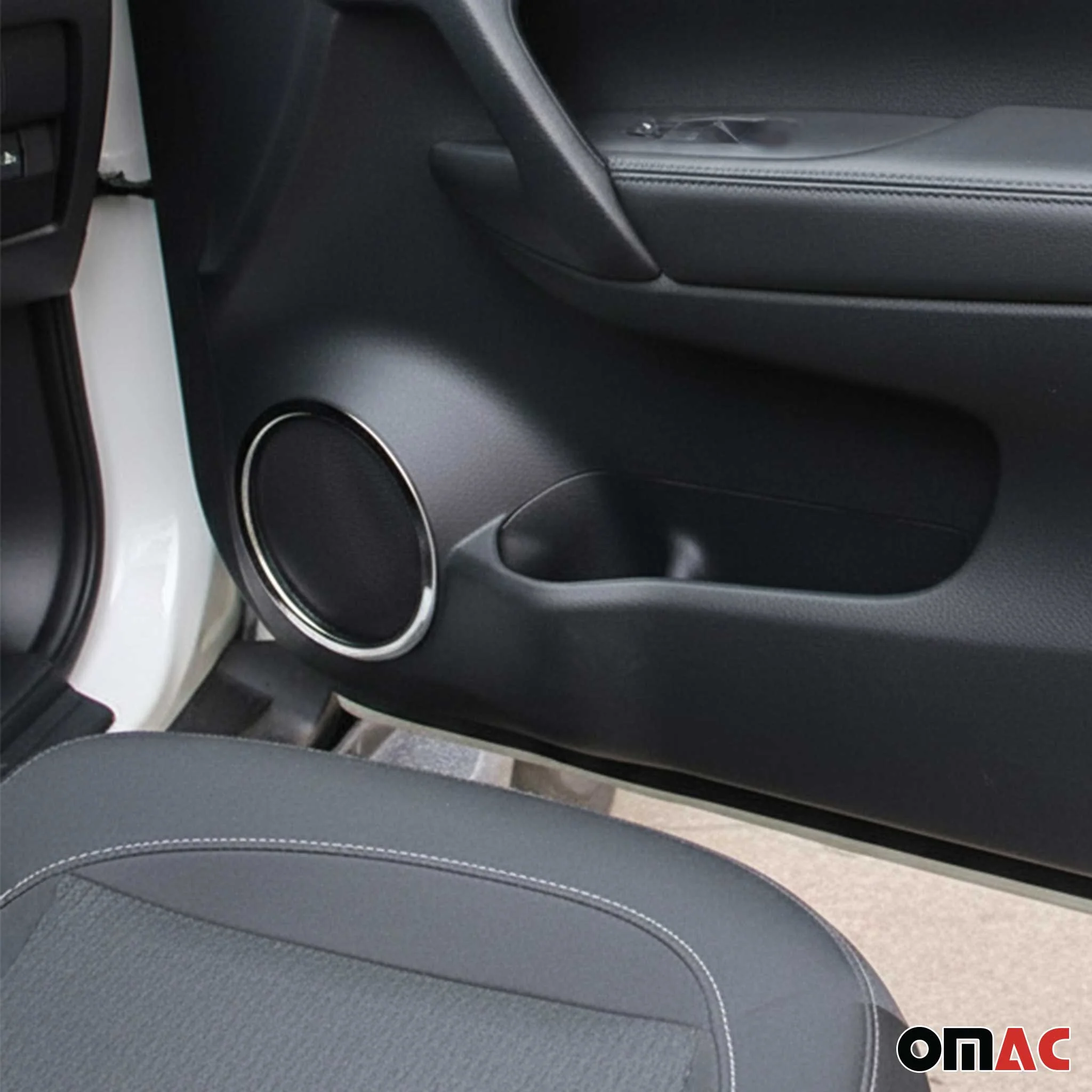 2014-2020 Nissan Rogue Speaker Audio Surround Trim Stainless Steel Silver 4 Pcs - Image 2