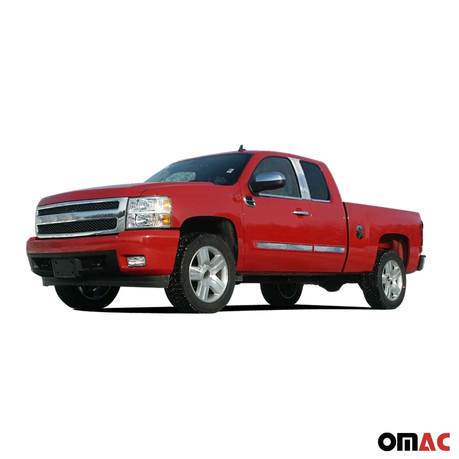 2007-2013 Chevrolet Silverado Stainless Door Sill Trim 2Pc - Image 2