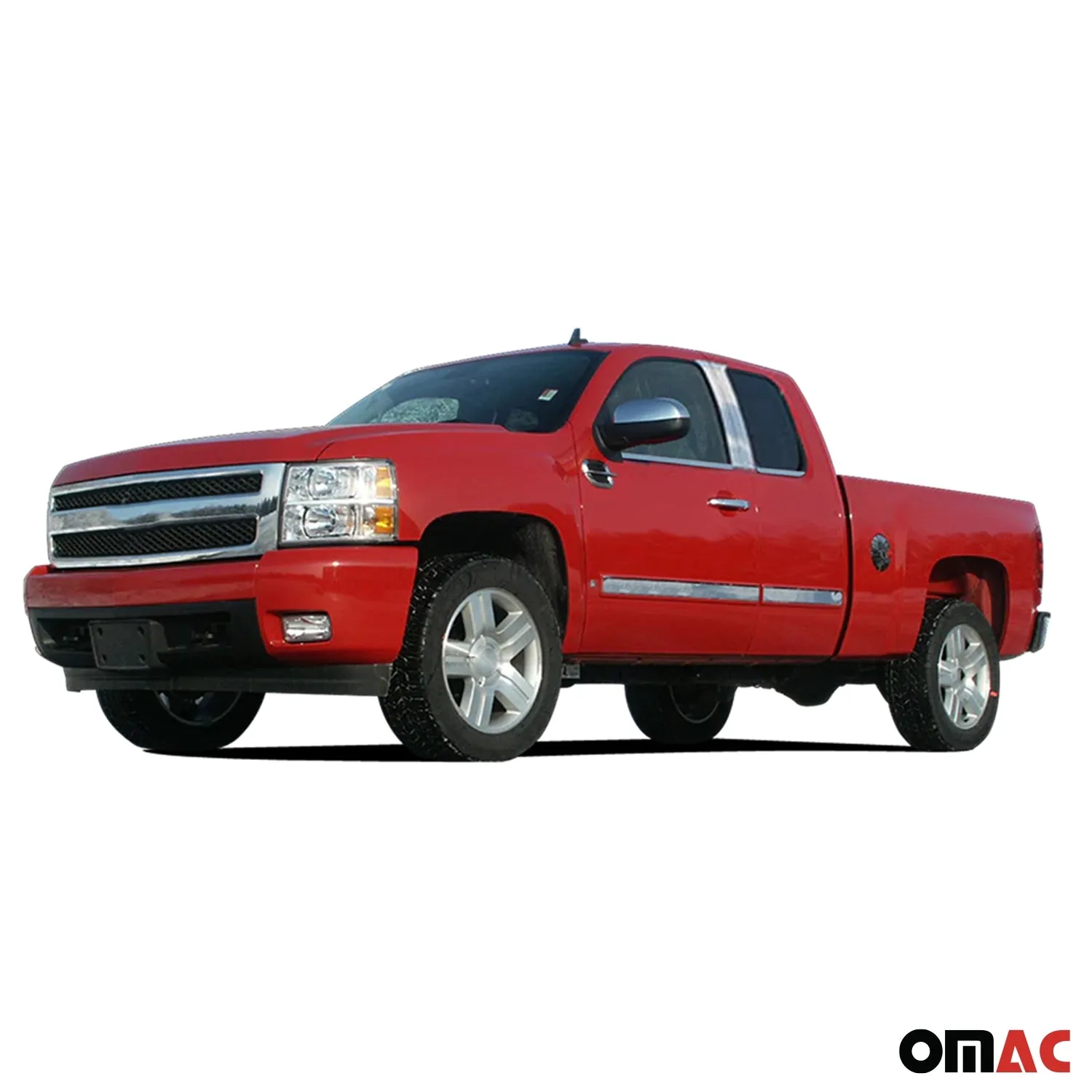 2007-2013 Chevrolet Silverado Stainless Door Sill Trim 4Pc - Image 2
