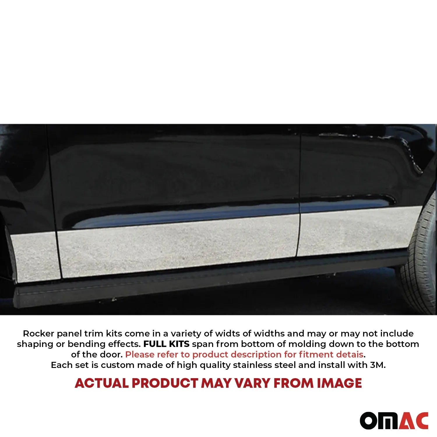 1992-1999 Chevrolet Silverado Extended Cab Stainless Rocker Panel Trim 10Pc - Image 2