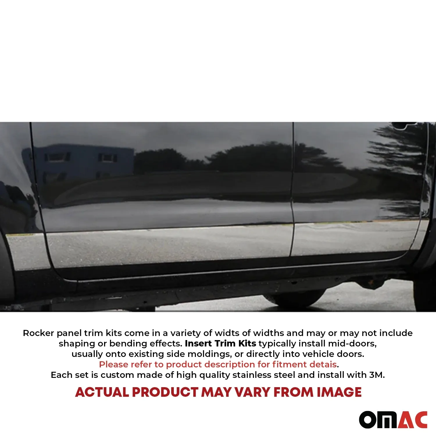 1999-2006 Chevrolet Silverado Regular Long Stainless Rocker Panel Trim 10Pc - Image 2