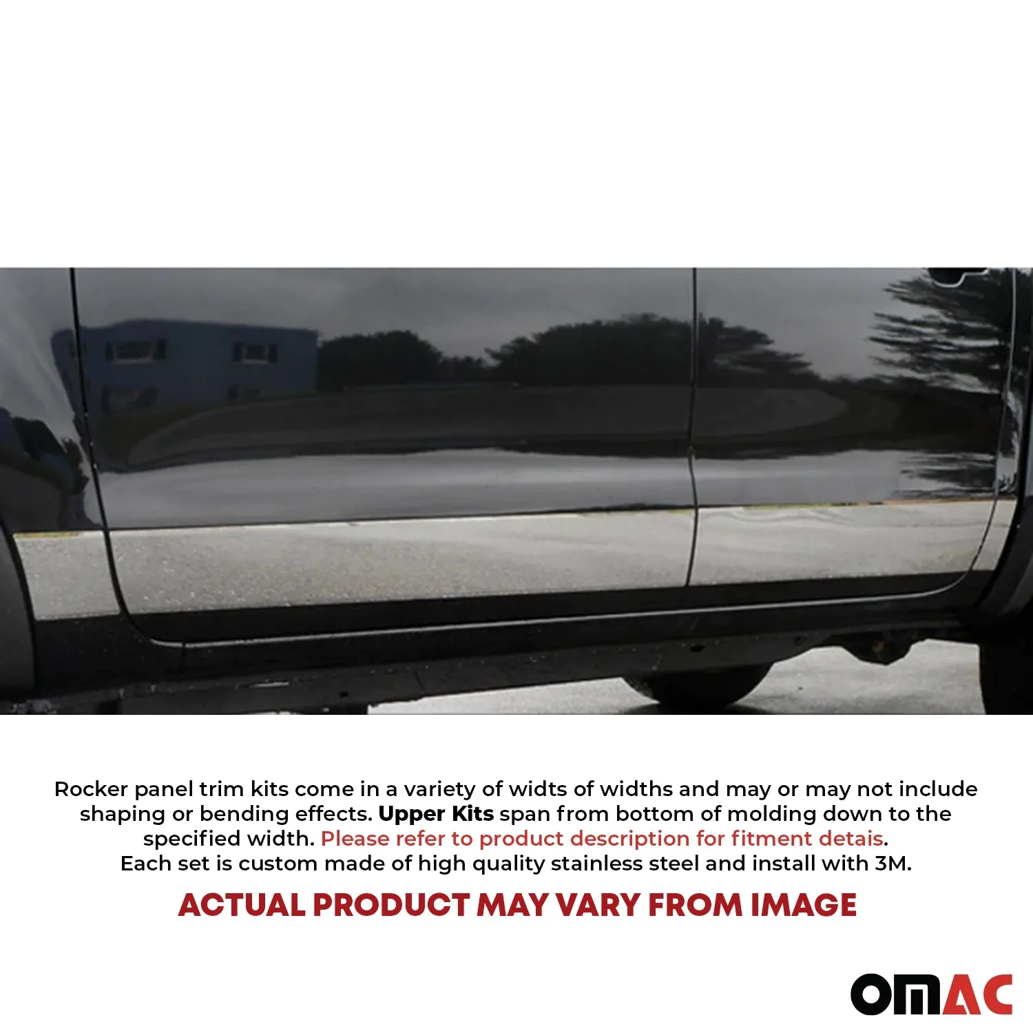 2000-2006 Chevrolet Silverado Extended Cab Stainless Rocker Panel Trim 12 Pcs - Image 2