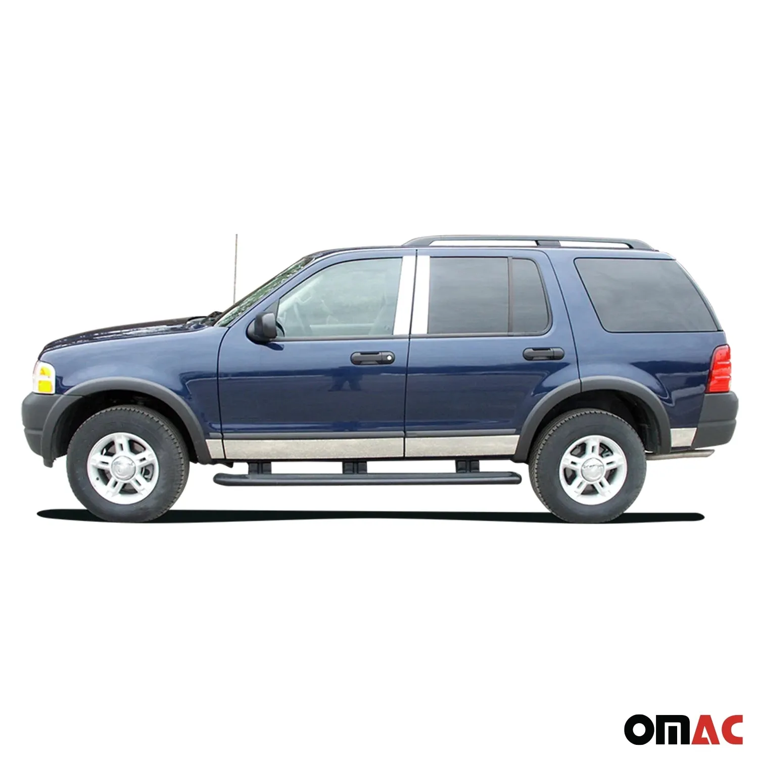1991-2001 Ford Explorer Stainless Steel Pillar Trim 4 Pcs - Image 3