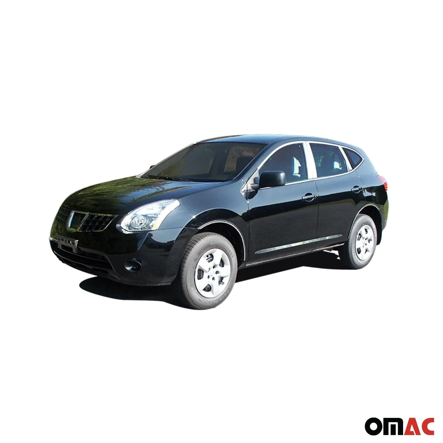 2008-2013 Nissan Rogue Stainless Steel Pillar Trim 4 Pcs - Image 2