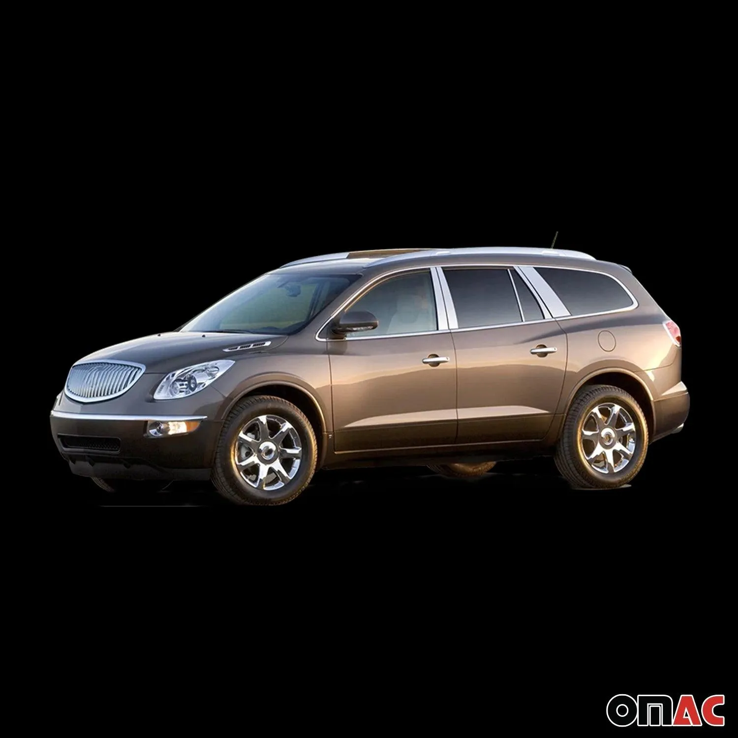2008-2017 Buick Enclave Stainless Steel Pillar Trim 8 Pcs - Image 2