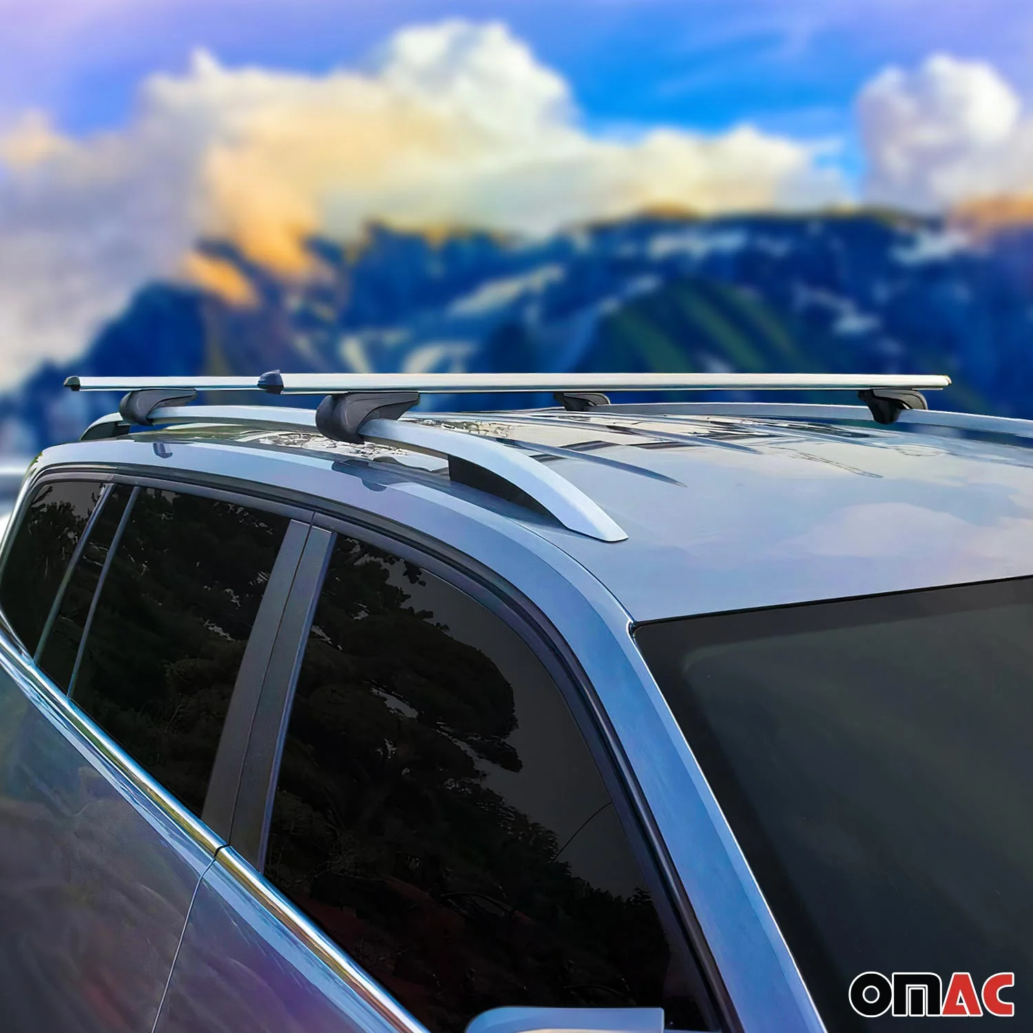 2000-2004 Subaru Outback Roof Rack Cross Bars Silver - Image 3