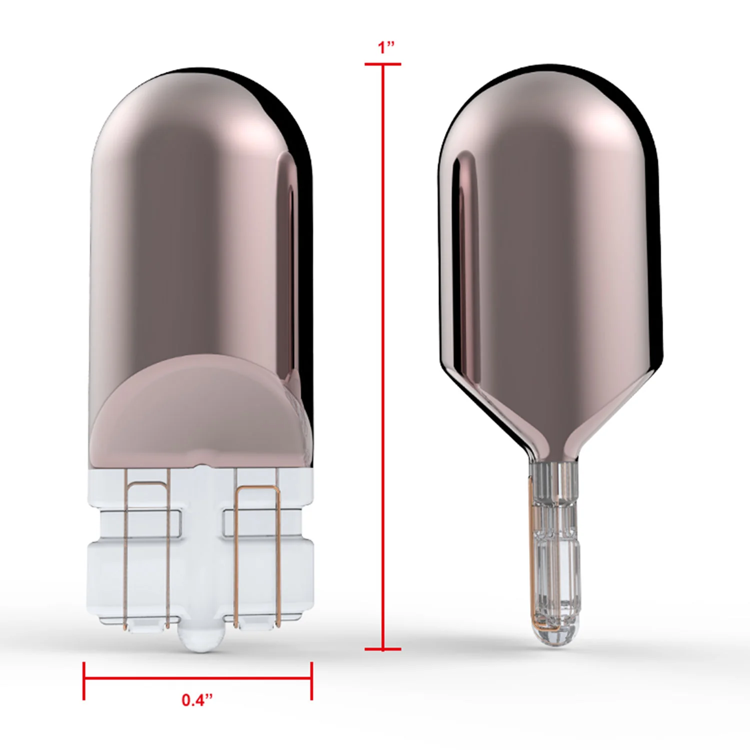 T10 Chrome Amber Light Bulbs - Image 3