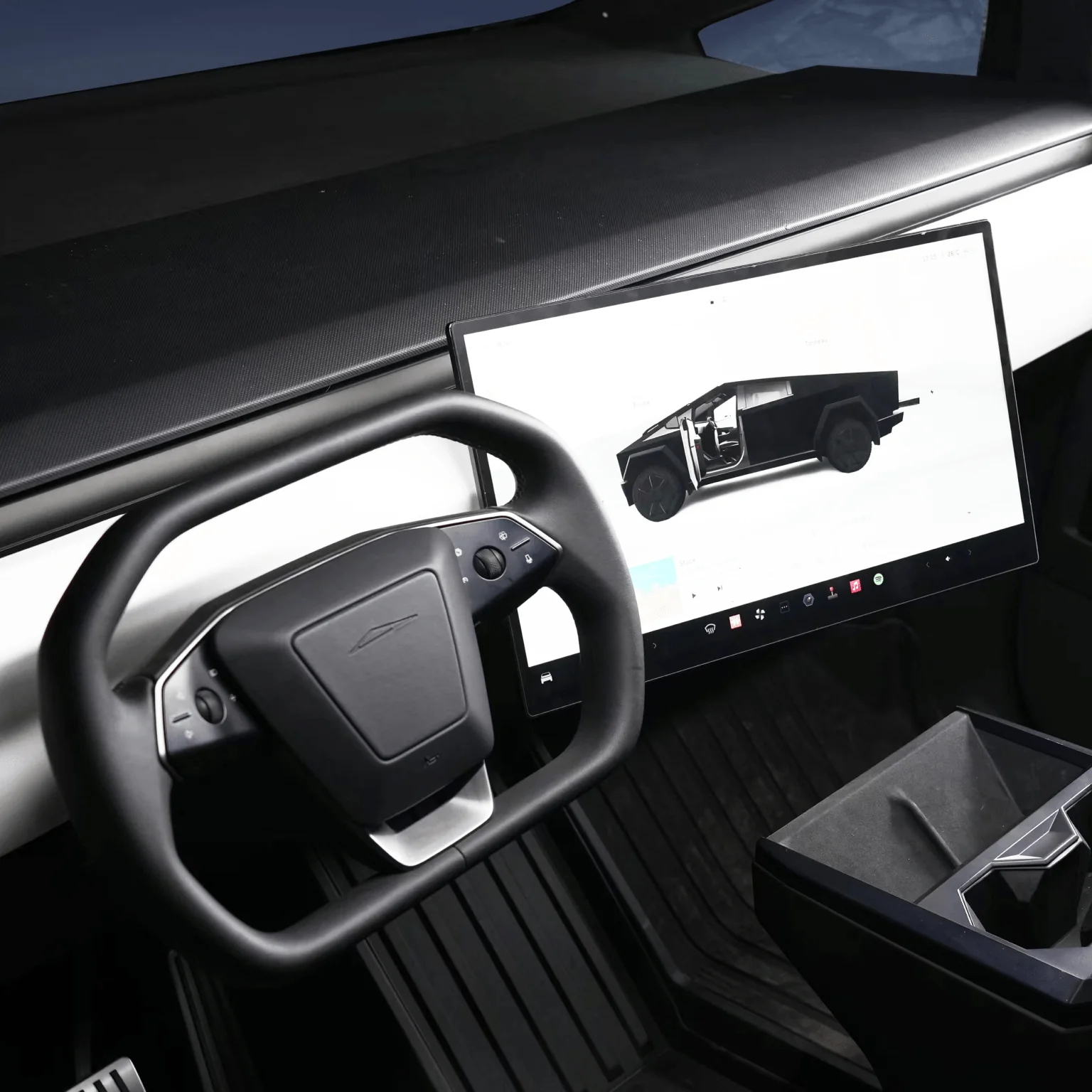 Tesla Cybertruck Dashboard Screen Swivel Tilt Mount Rotating Kit