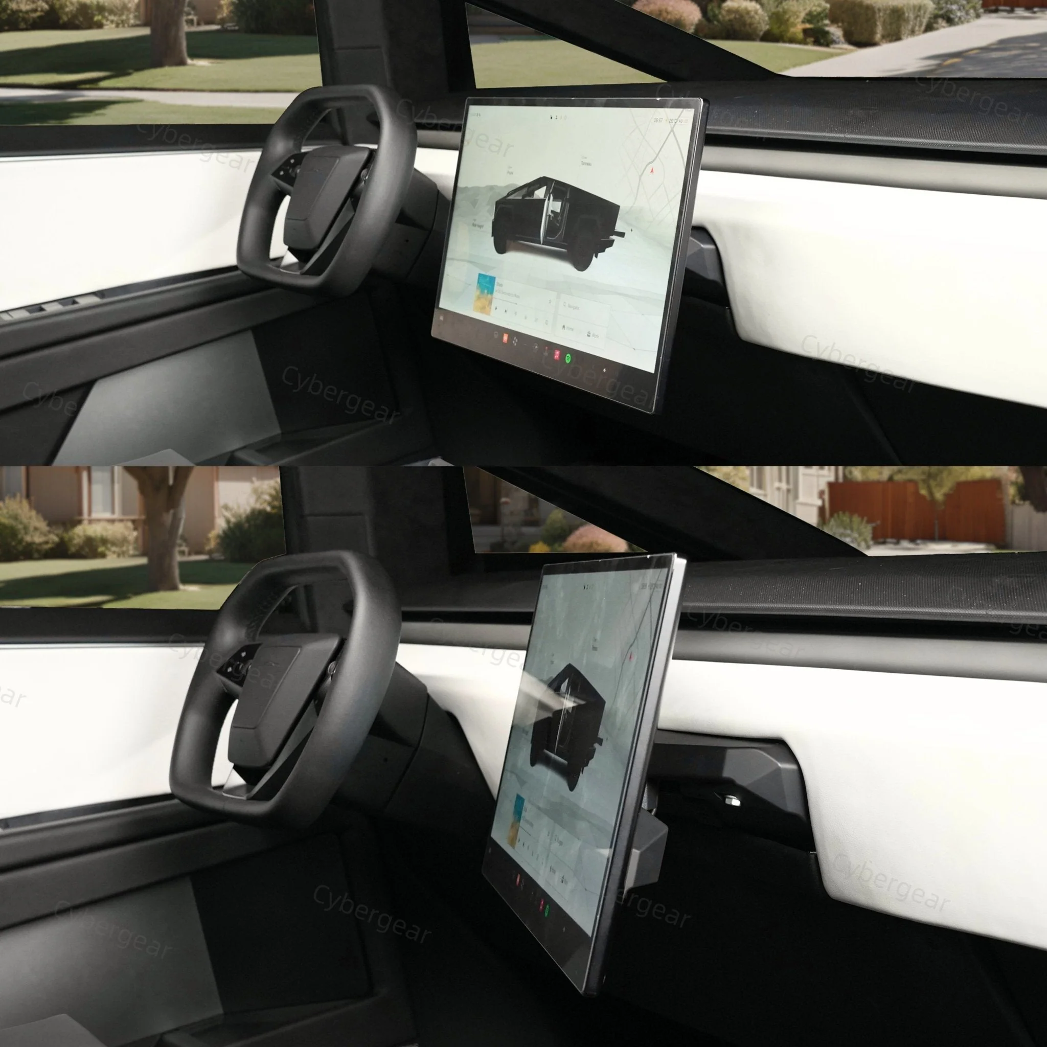 Tesla Cybertruck Dashboard Screen Swivel Tilt Mount Rotating Kit - Image 8
