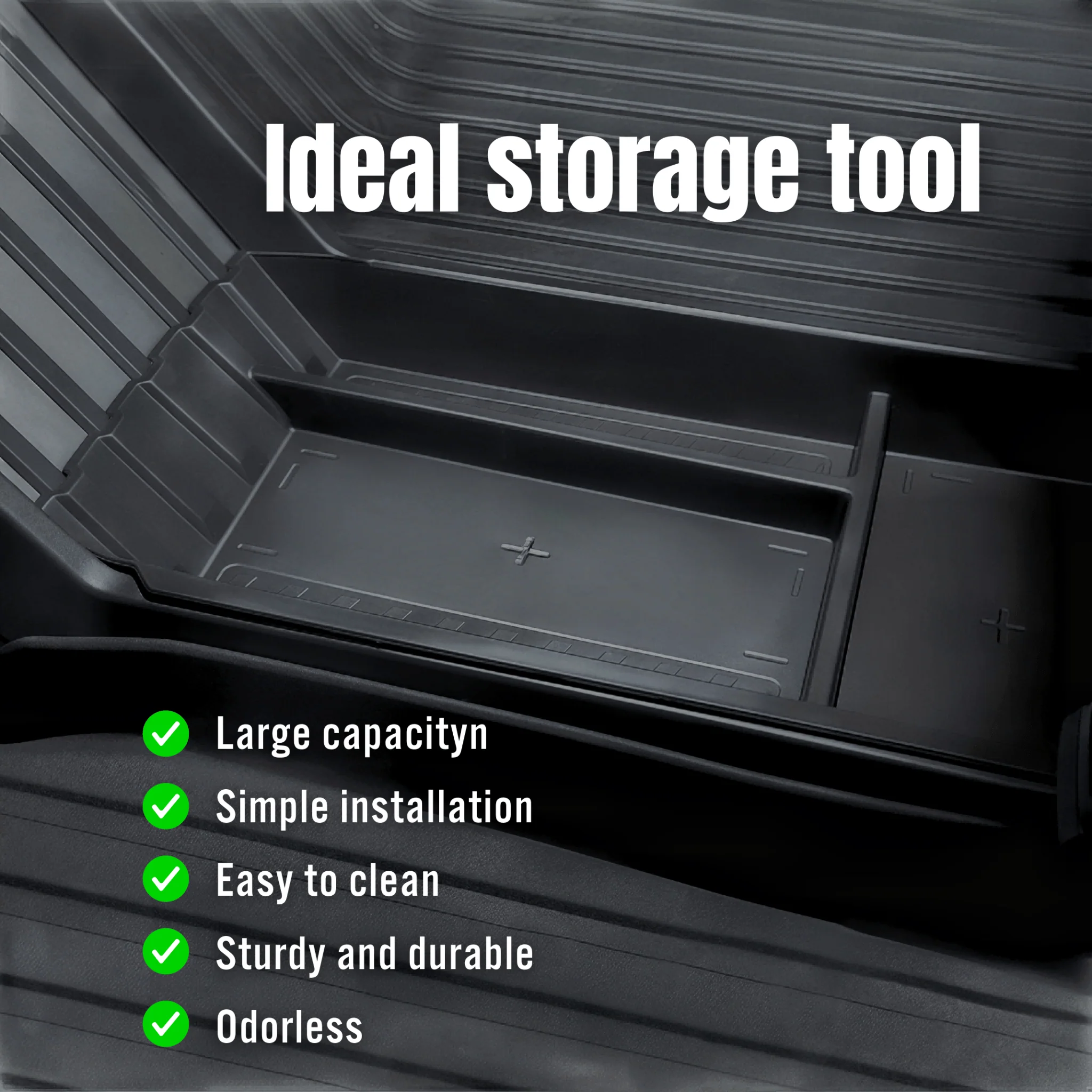 Tesla Cybertruck Floor Organizer Tray Lower Console Storage - Image 4