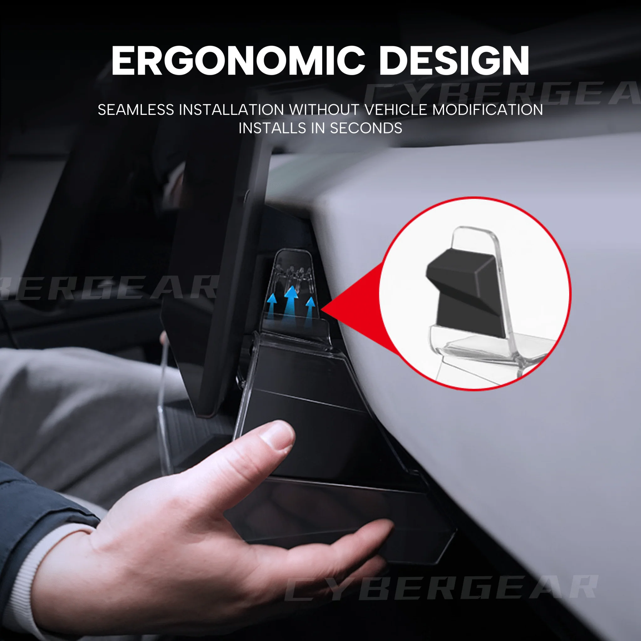Tesla Cybertruck Under Screen Storage Organizer Upgrade Version - Image 7