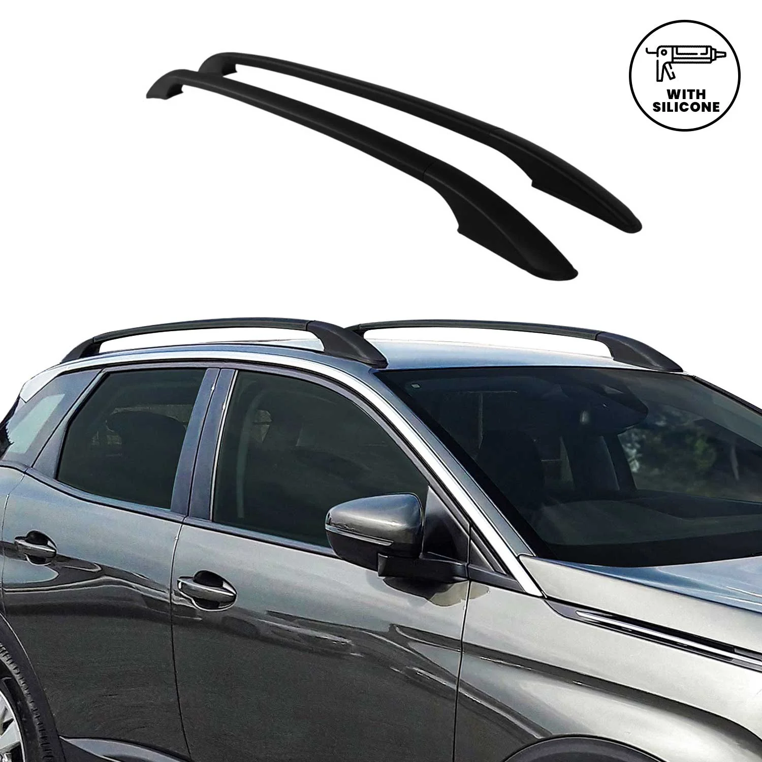 2015-2026 Porsche Macan 1.gen Roof Rack Rails Side Rails Black - Image 5