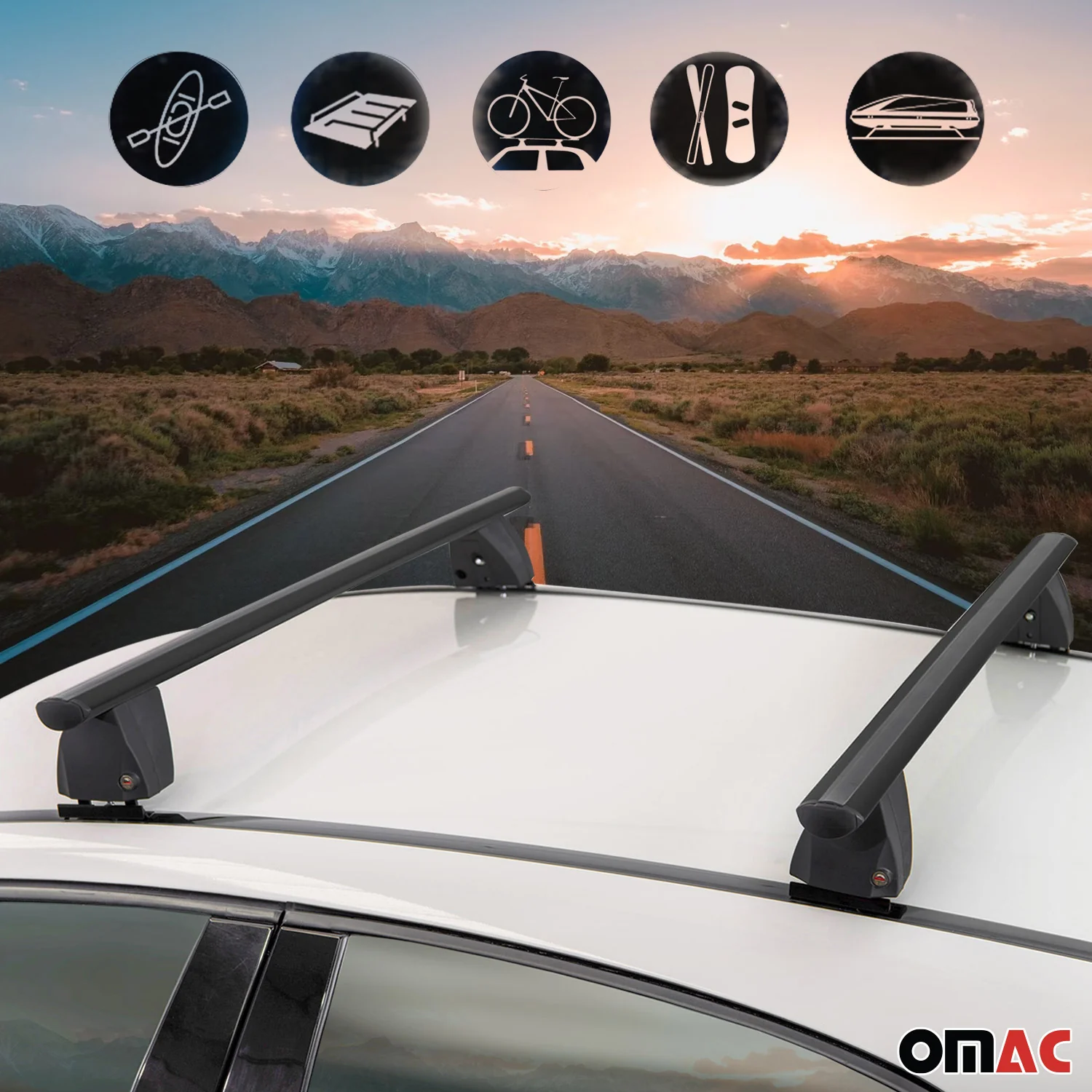 Top Roof Racks Cross Bars fits BMW iX I20 2022-2026 2Pcs Black Aluminium - Image 3