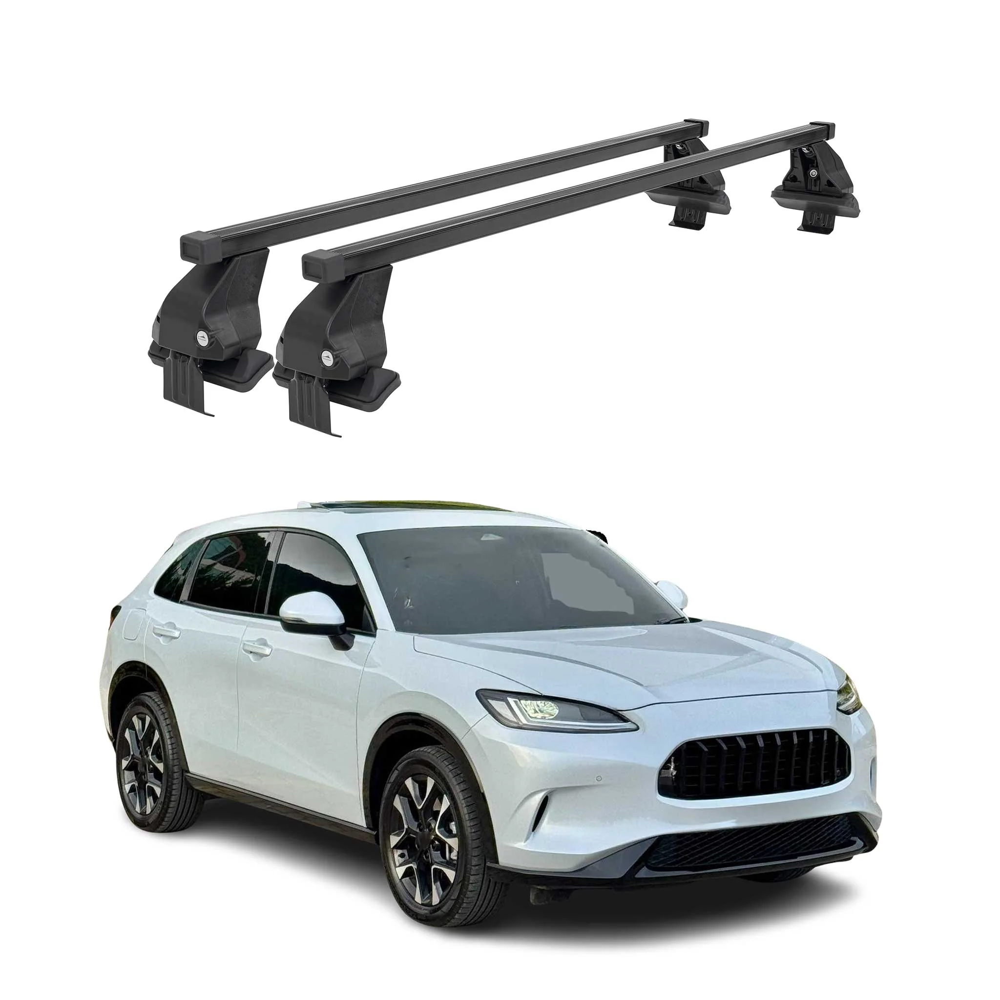 Top Roof Racks Cross Bars Luggage Carrier for Honda HR-V 2023-26 Steel Black 2x