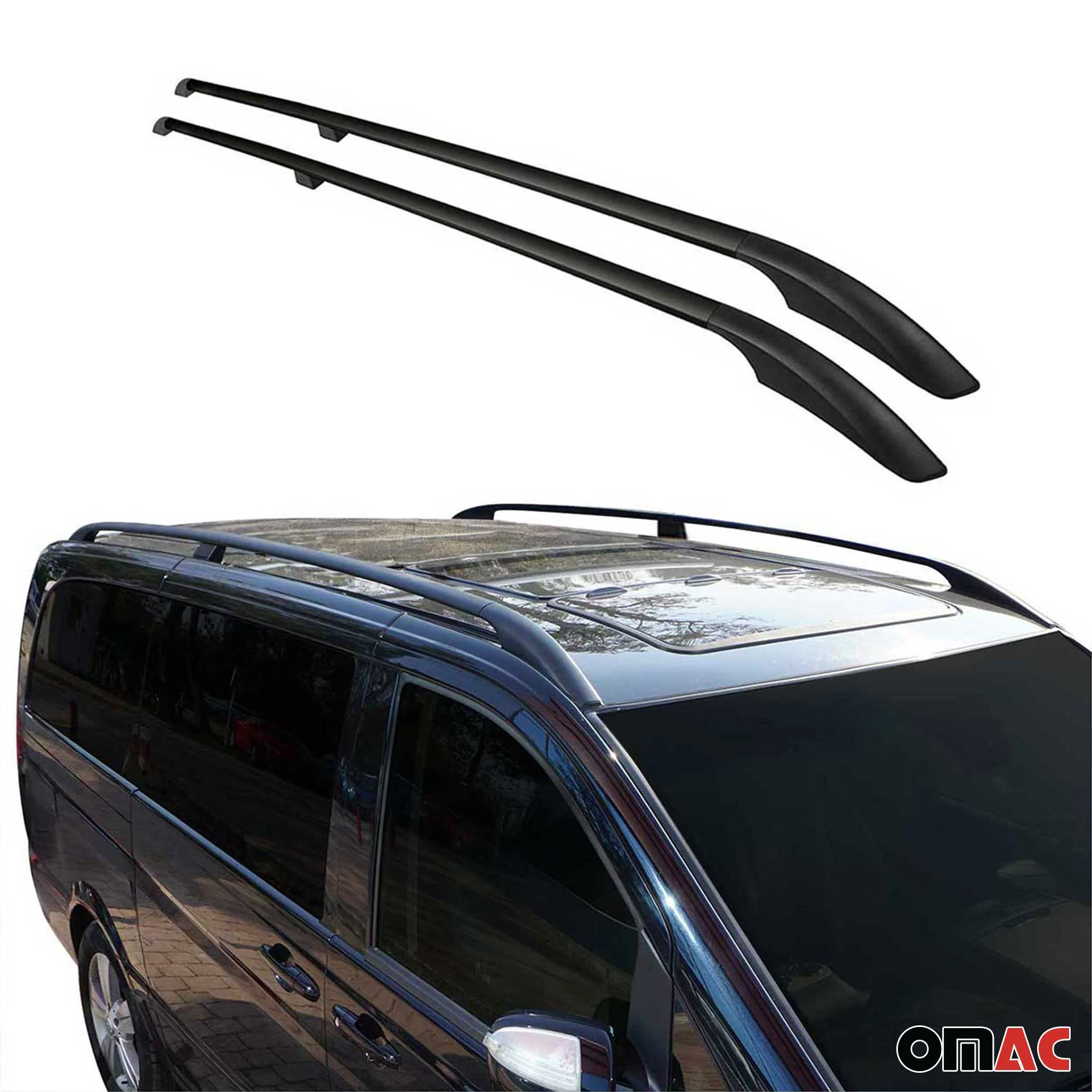 2003-2010 Porsche Cayenne Roof Rack Rails Side Rails Black - Image 2