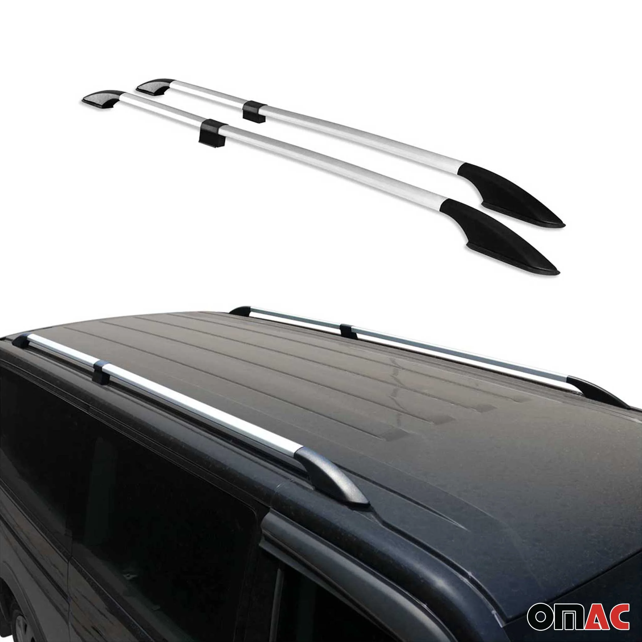 2014-2021 Ford Transit Connect L1 Roof Rack Rails Side Rails Silver - Image 5