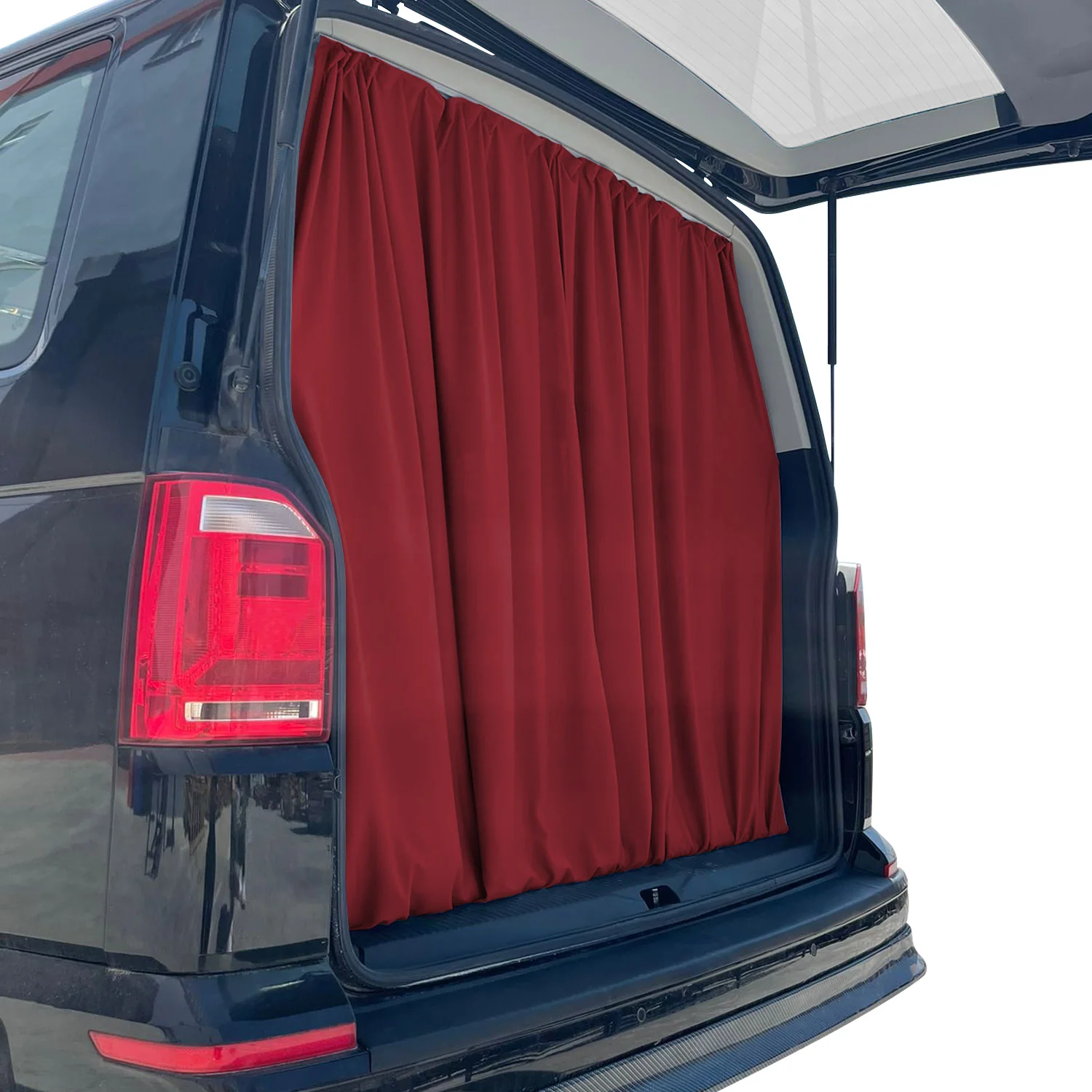 RAM ProMaster City Trunk Tailgate Curtain Red 2 Privacy Curtains - Image 5