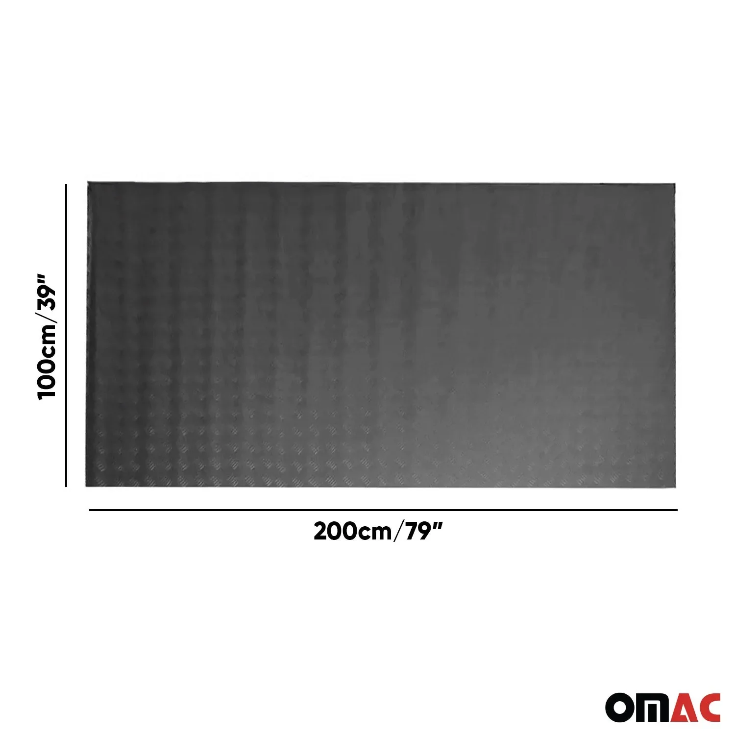 Trunk Flooring Mat Rubber Car Truck Rear Chequered Bed Liner Black 40" x 79" - Image 3