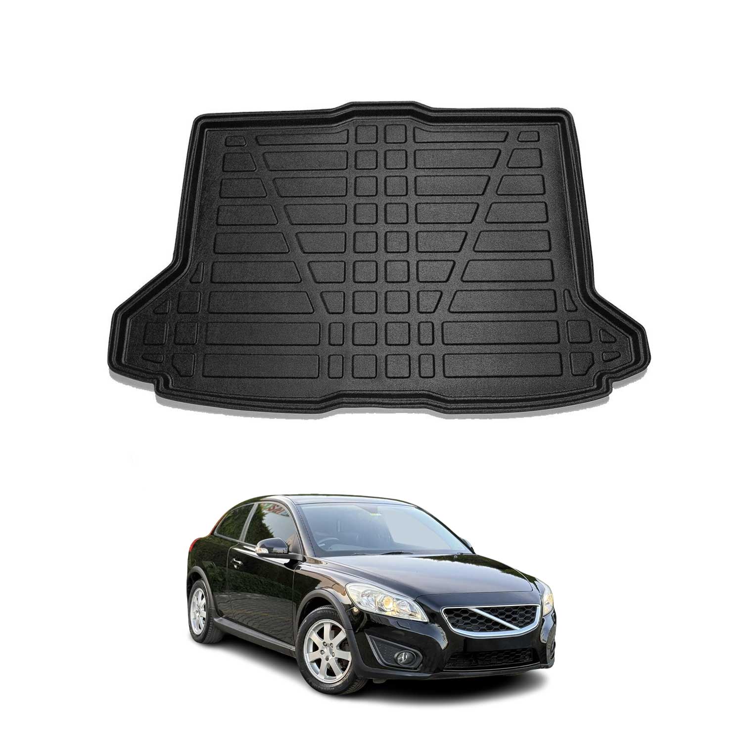 2007-2013 Volvo C30 Cargo Liner Trunk Mat All Weather Black