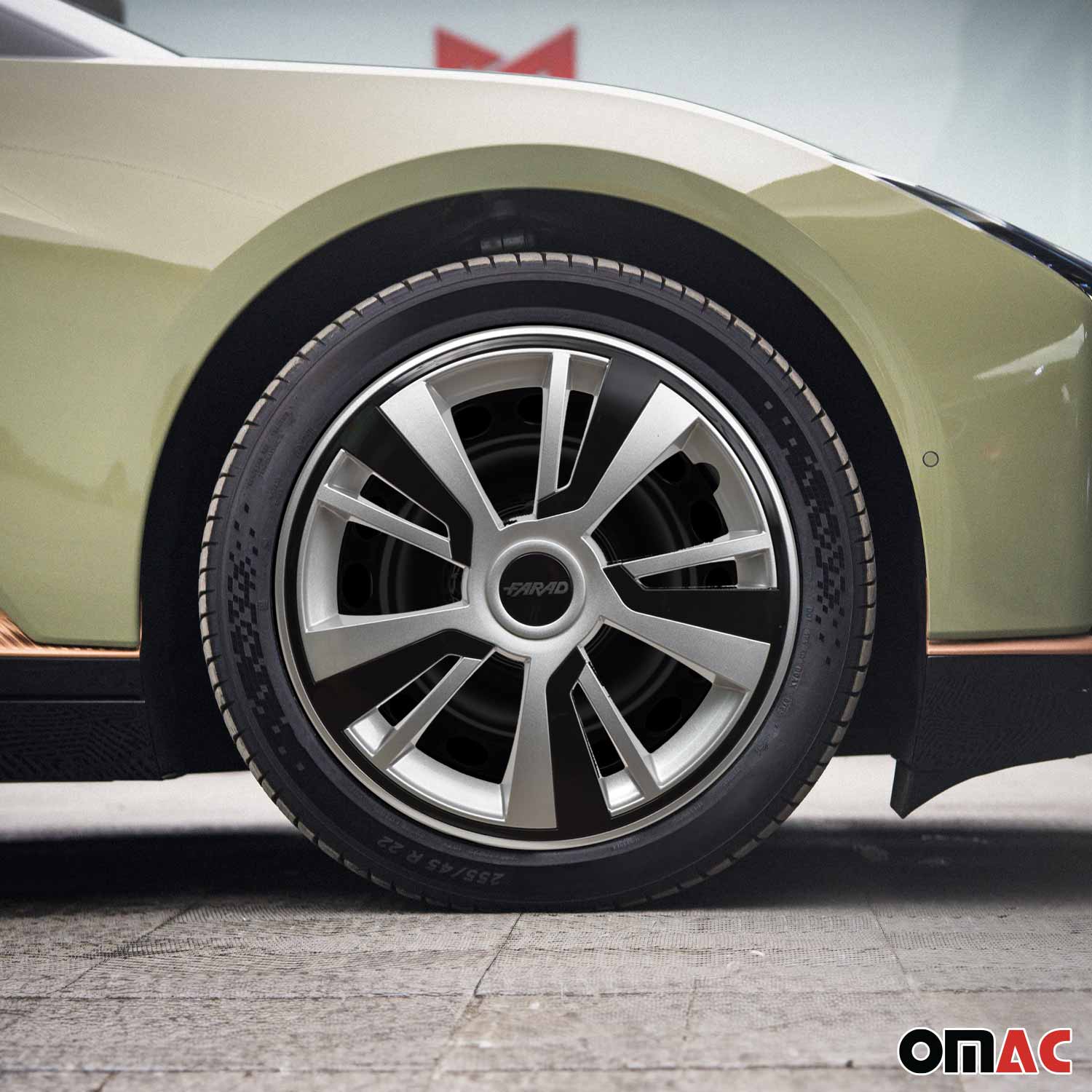 Twintone Hub Caps Wheel Cover 15" Grey & Black Insert Full Set 4 pcs. - Image 2