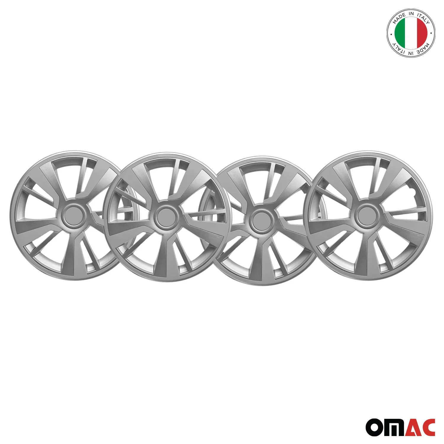 Twintone Hub Caps Wheel Cover 15" Grey & Light Gray Insert Full Set 4 pcs. - Image 6